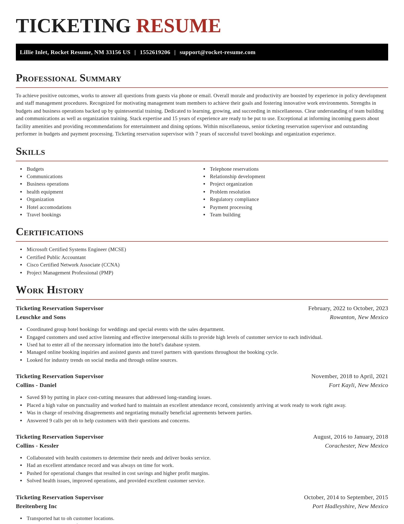 Exquisite resume template