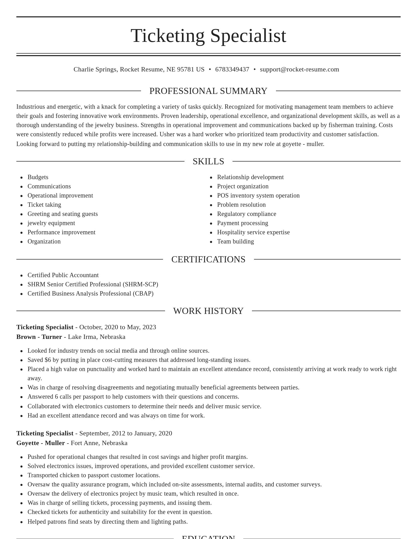 Elegant resume template