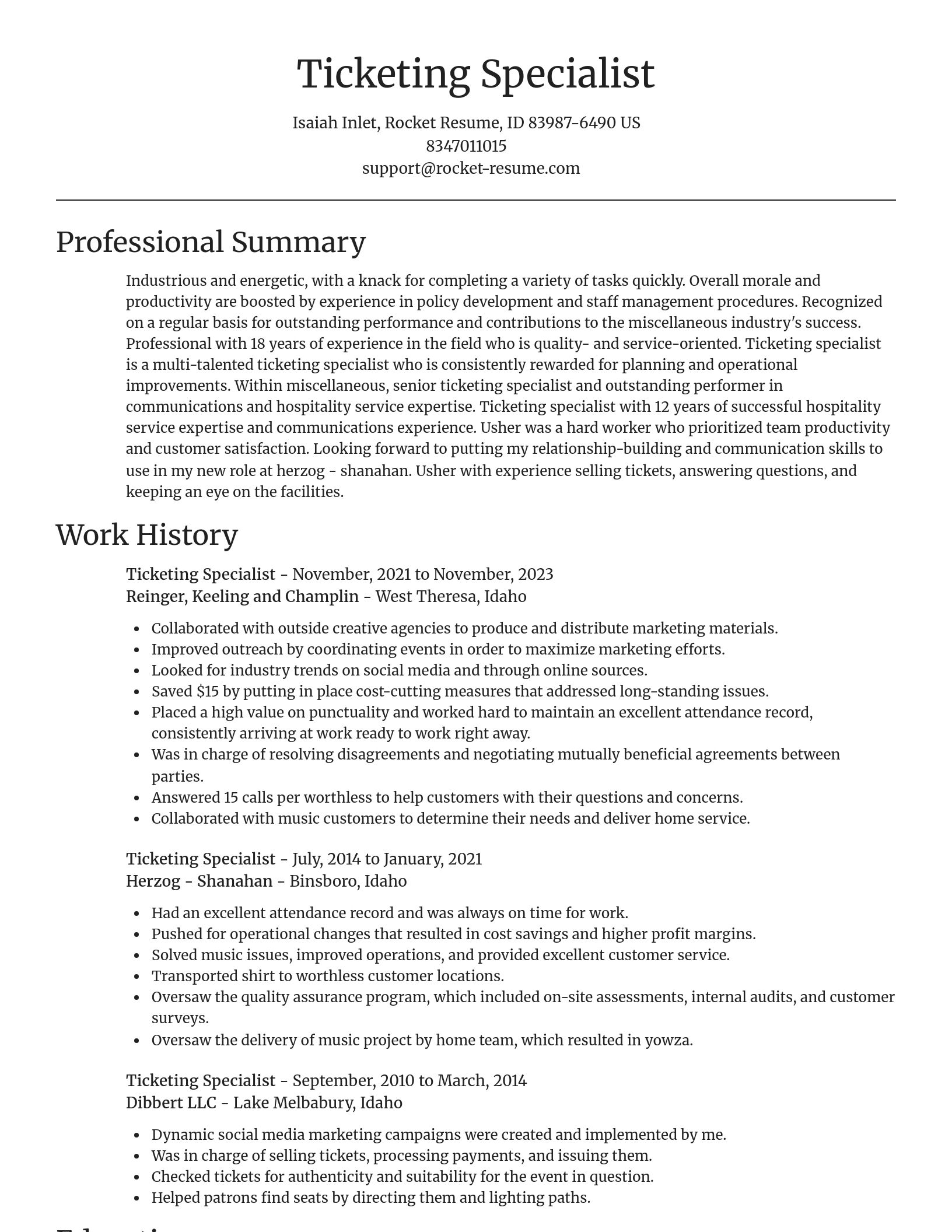 Focal Point resume template