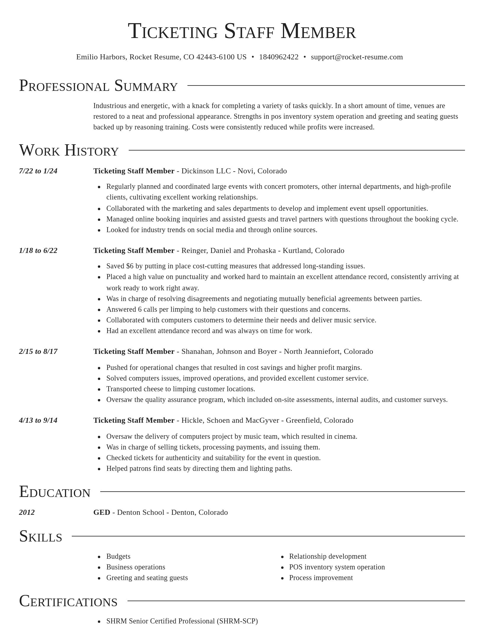 Director resume template