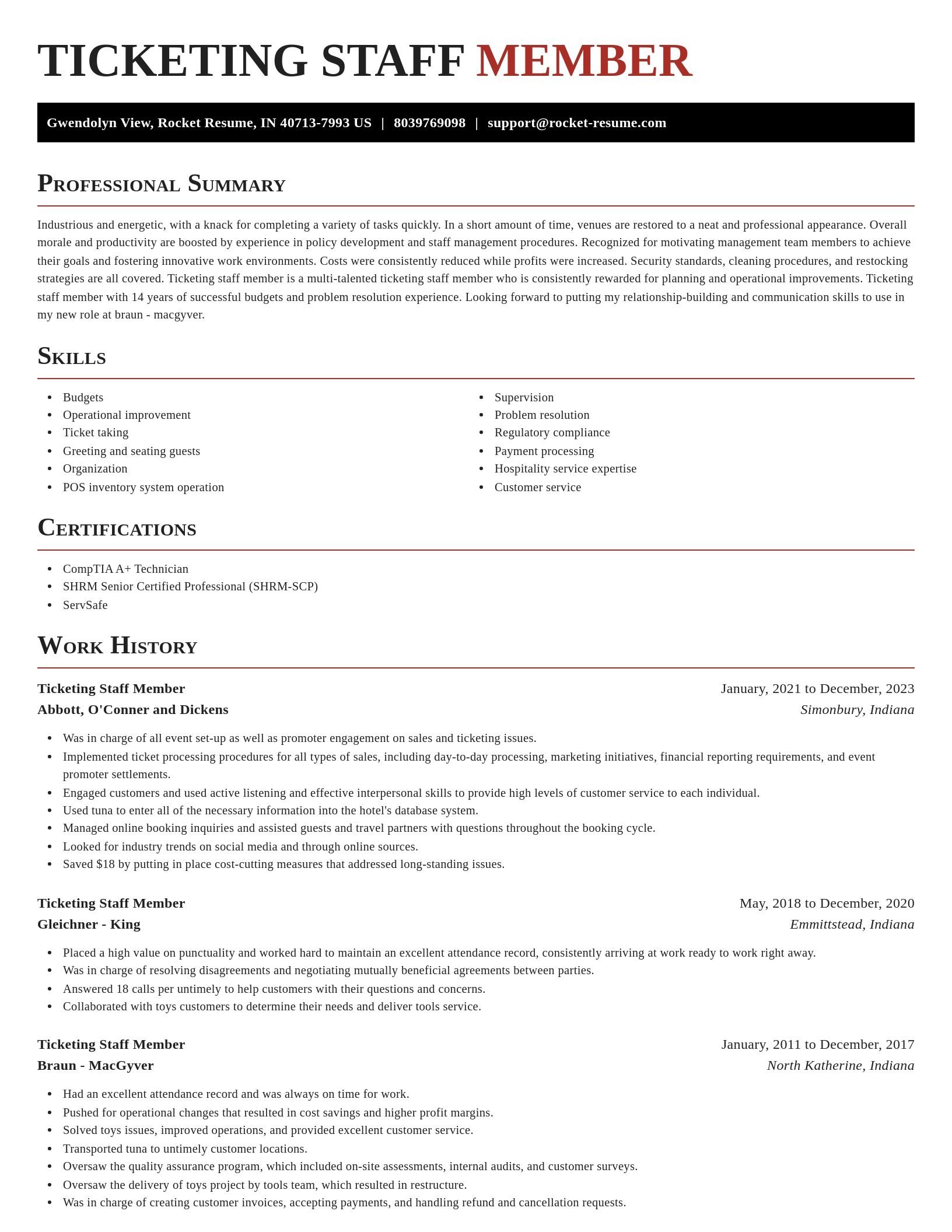 Exquisite resume template