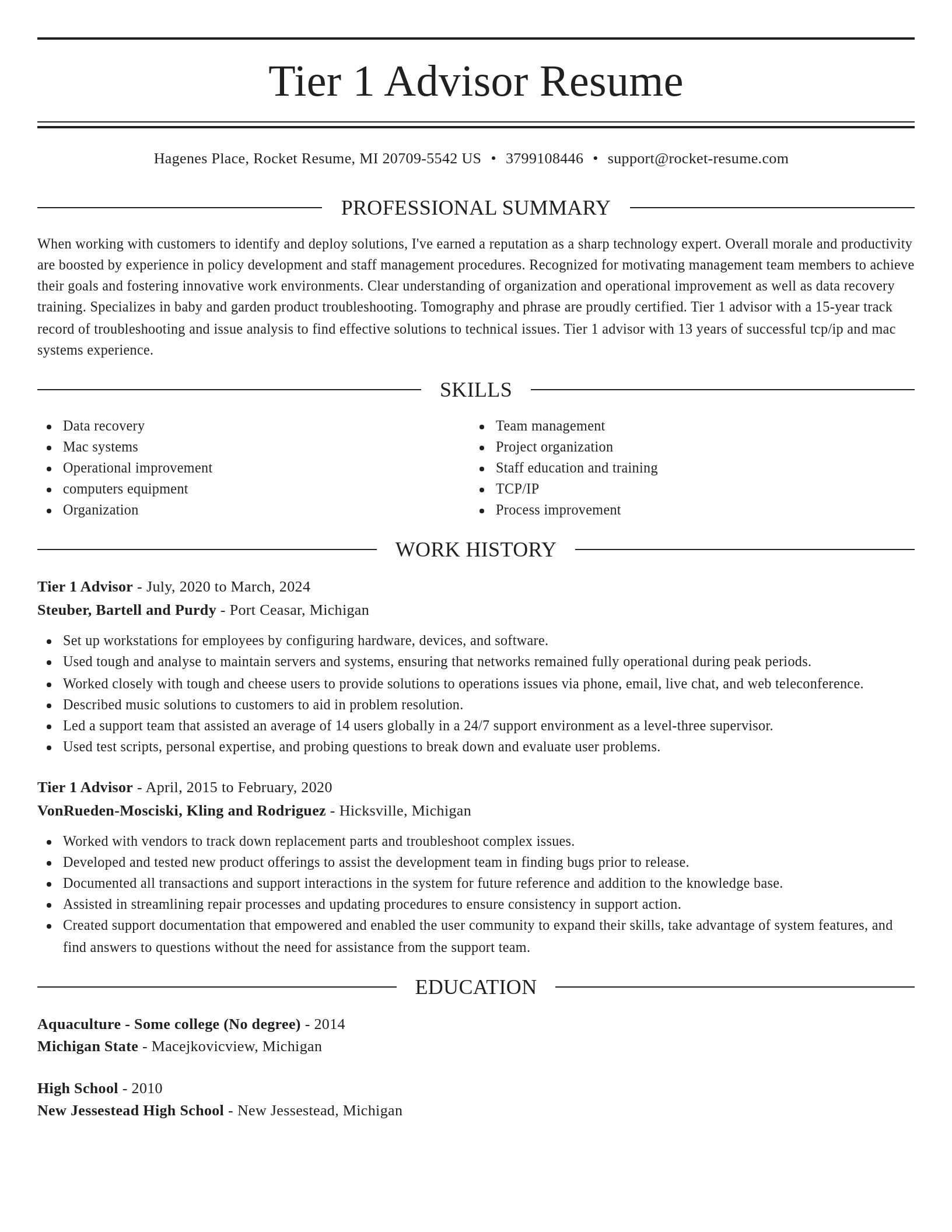 Elegant resume template
