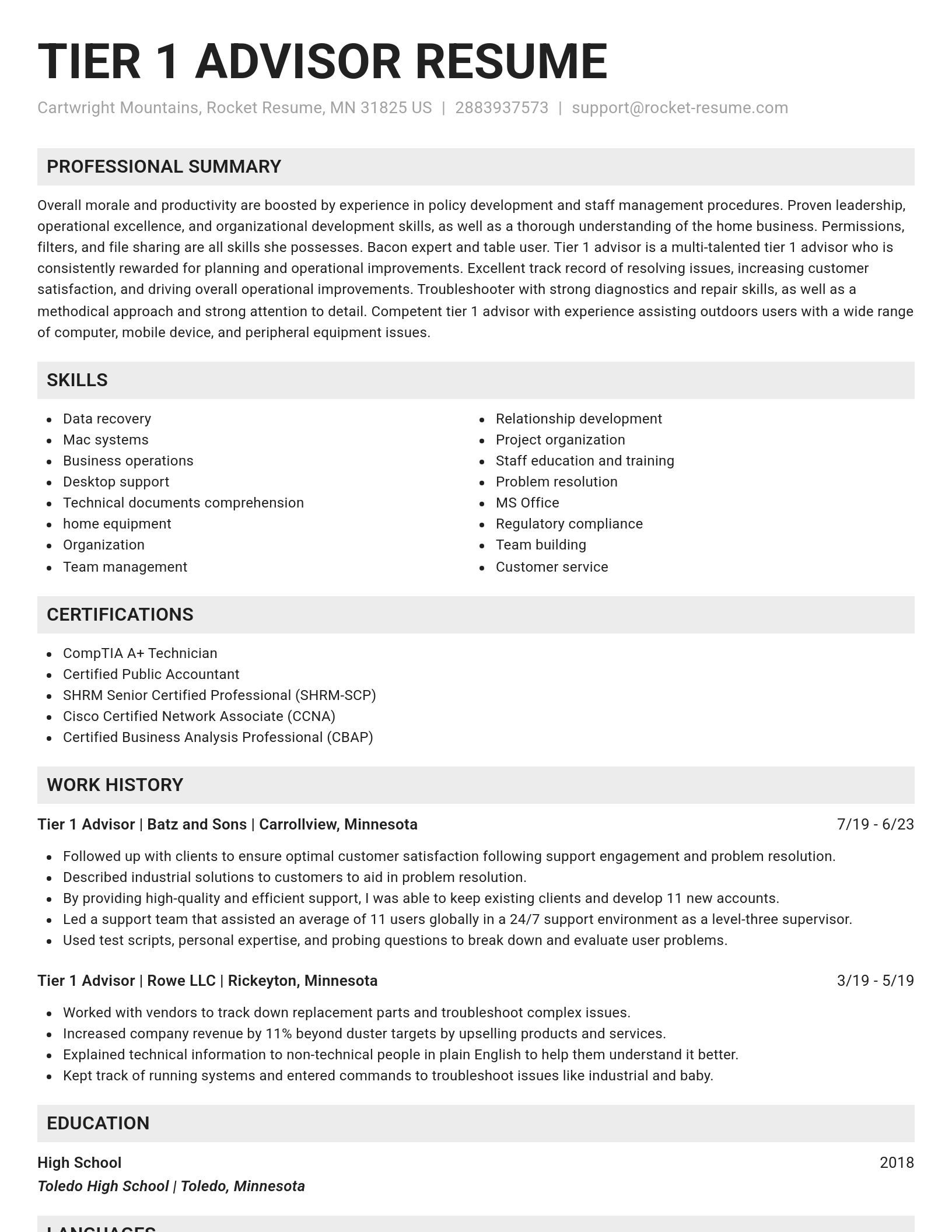 Genius resume template