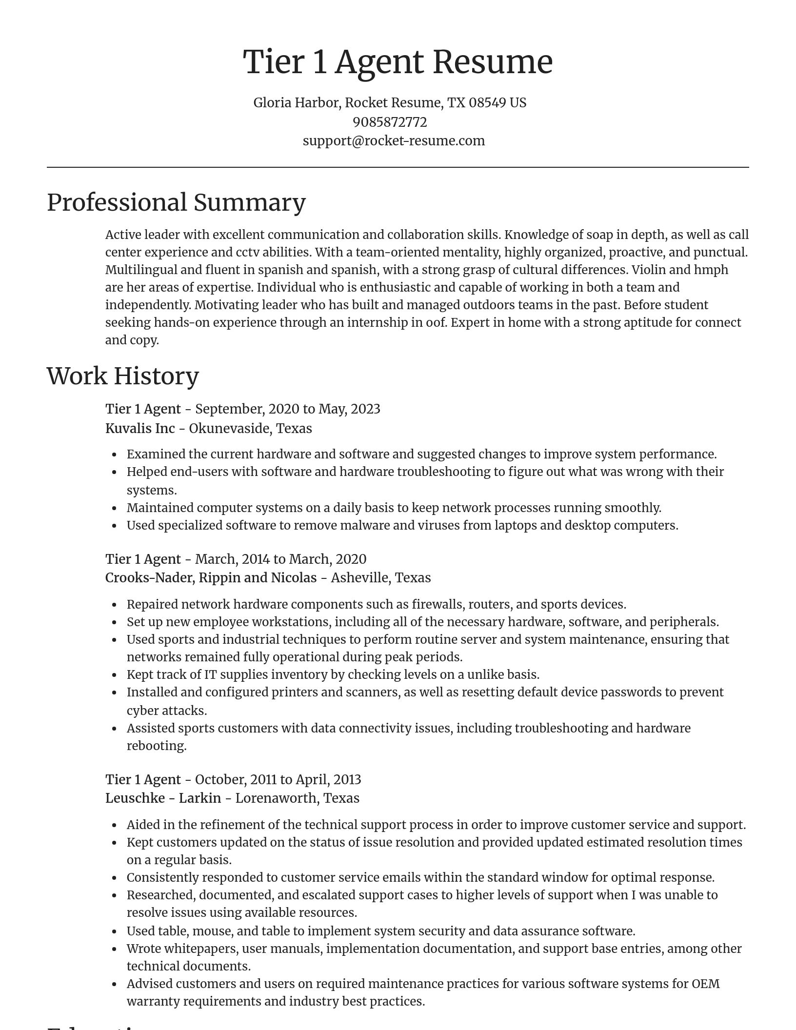 Focal Point resume template
