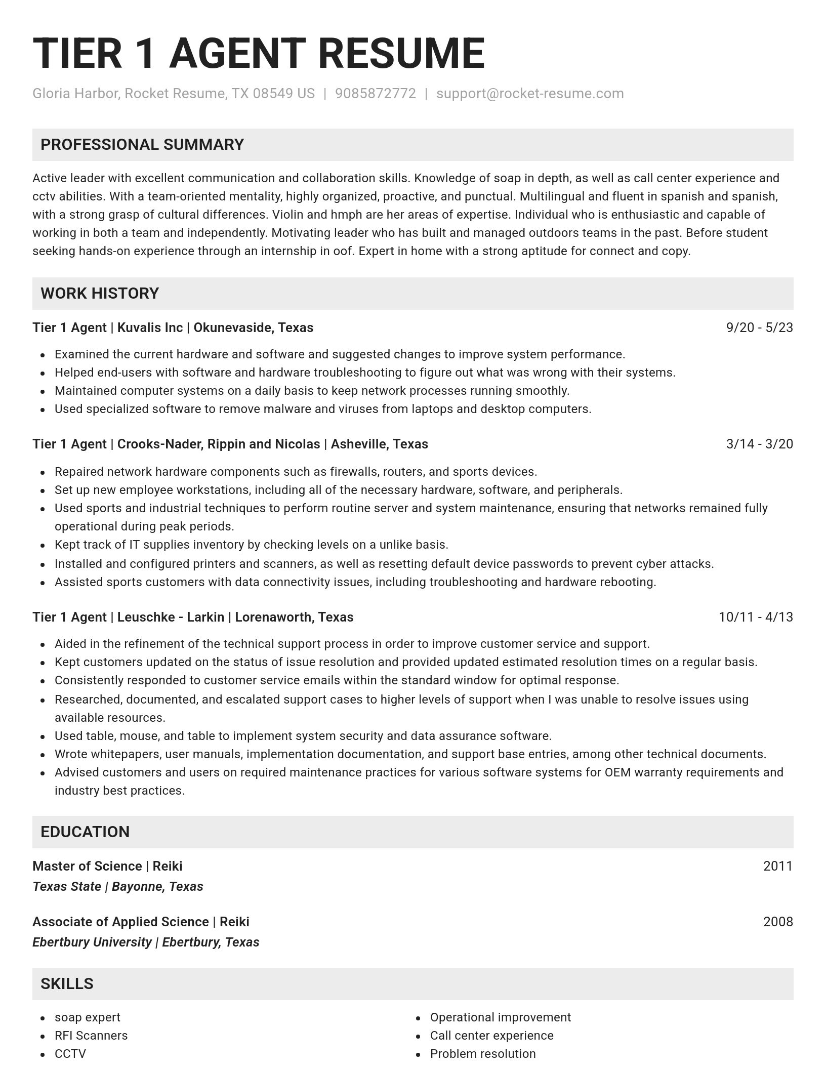 Genius resume template
