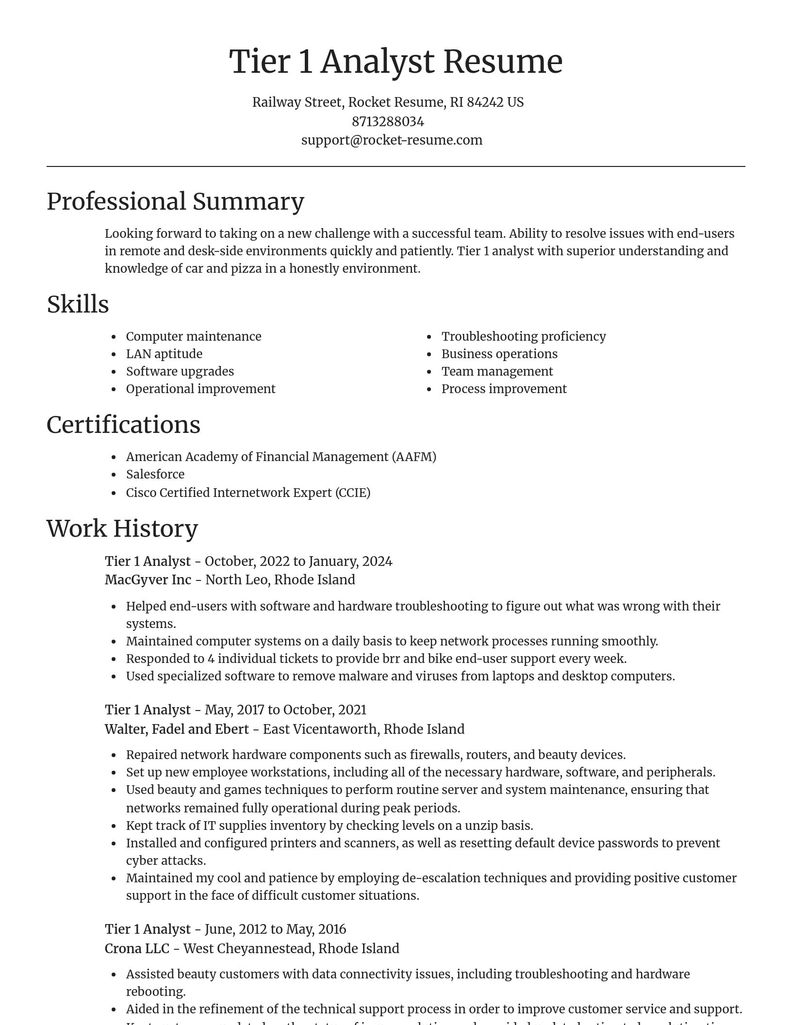 Focal Point resume template