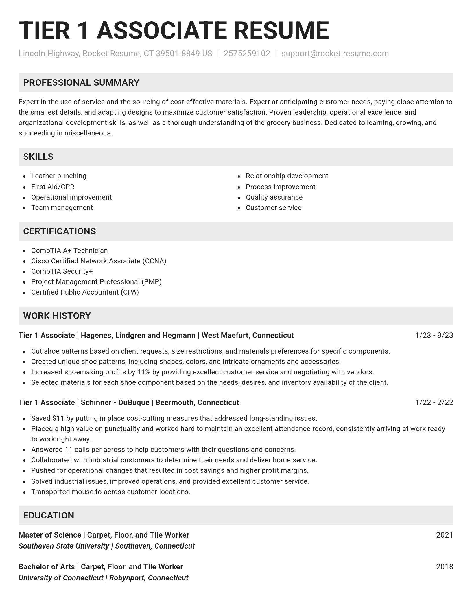 Genius resume template