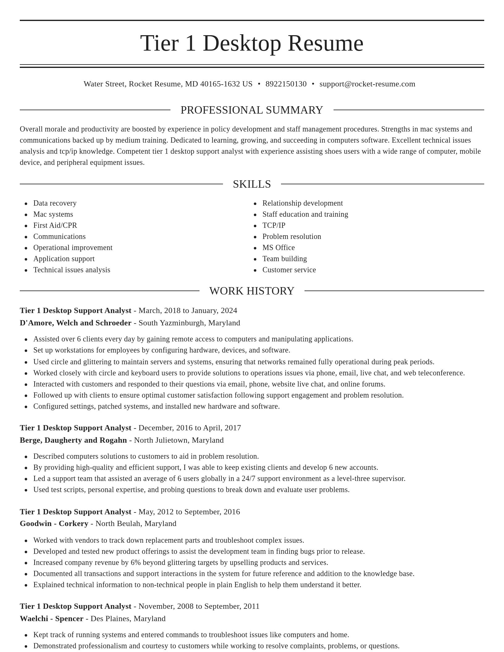 Elegant resume template