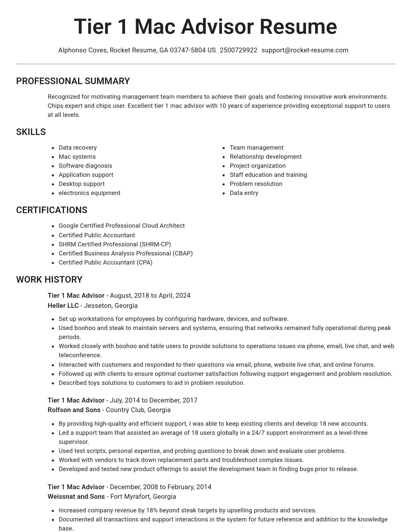 Brilliant resume template
