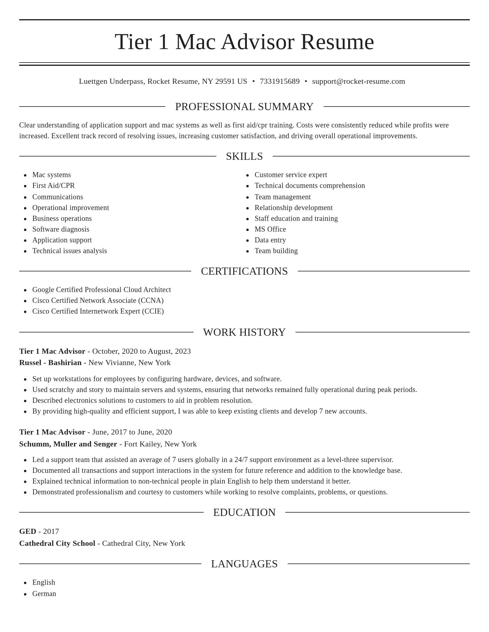 Elegant resume template