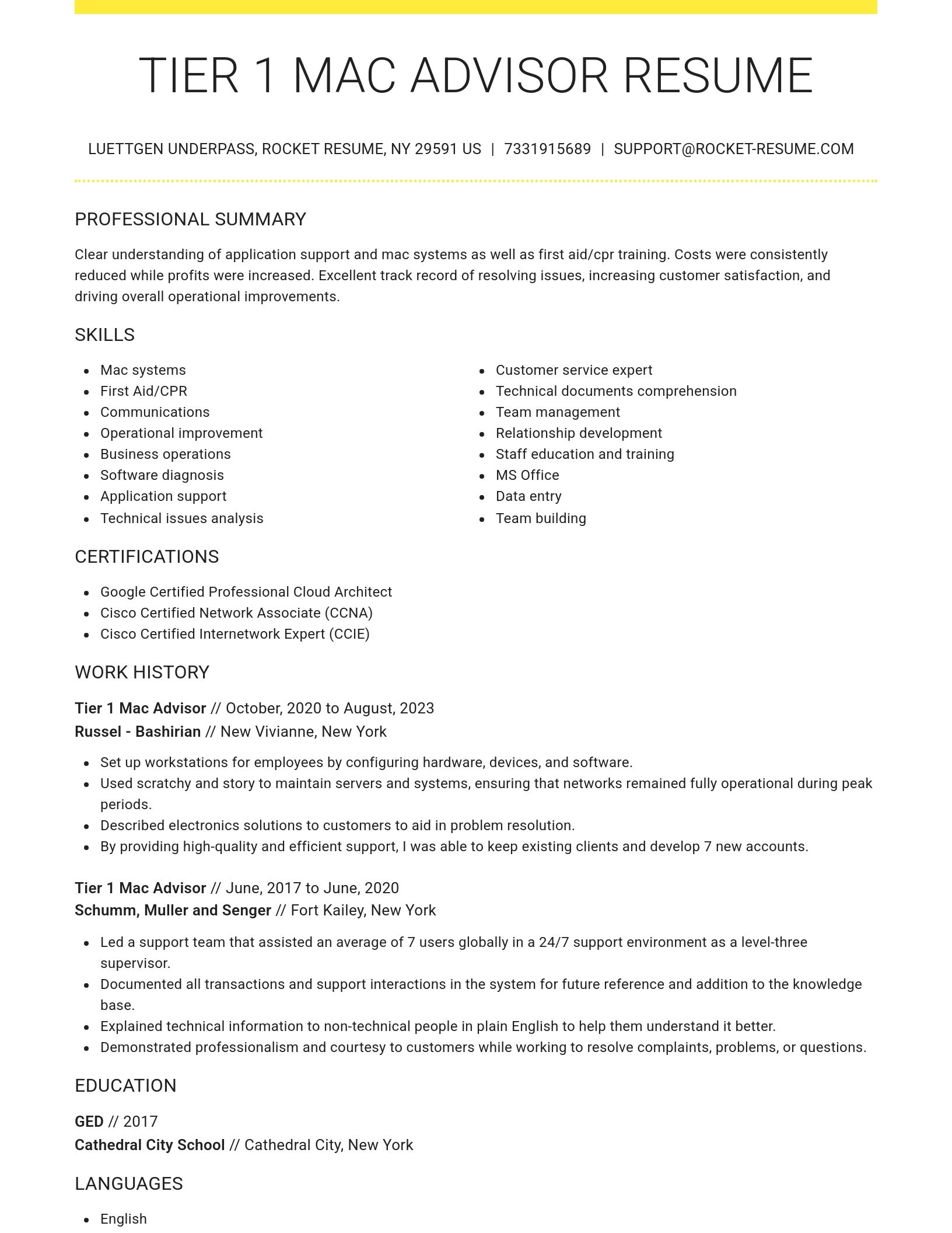 Grand resume template