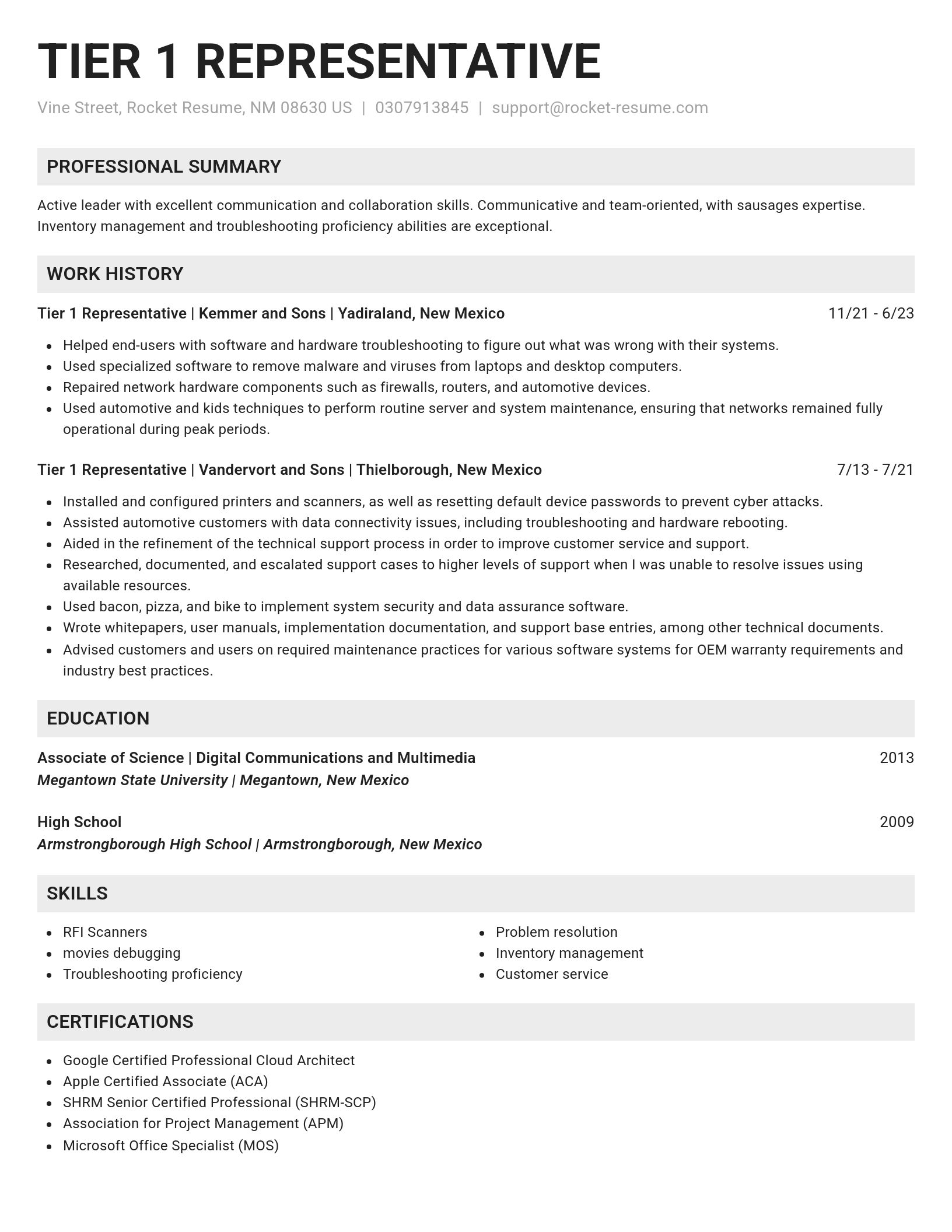 Genius resume template