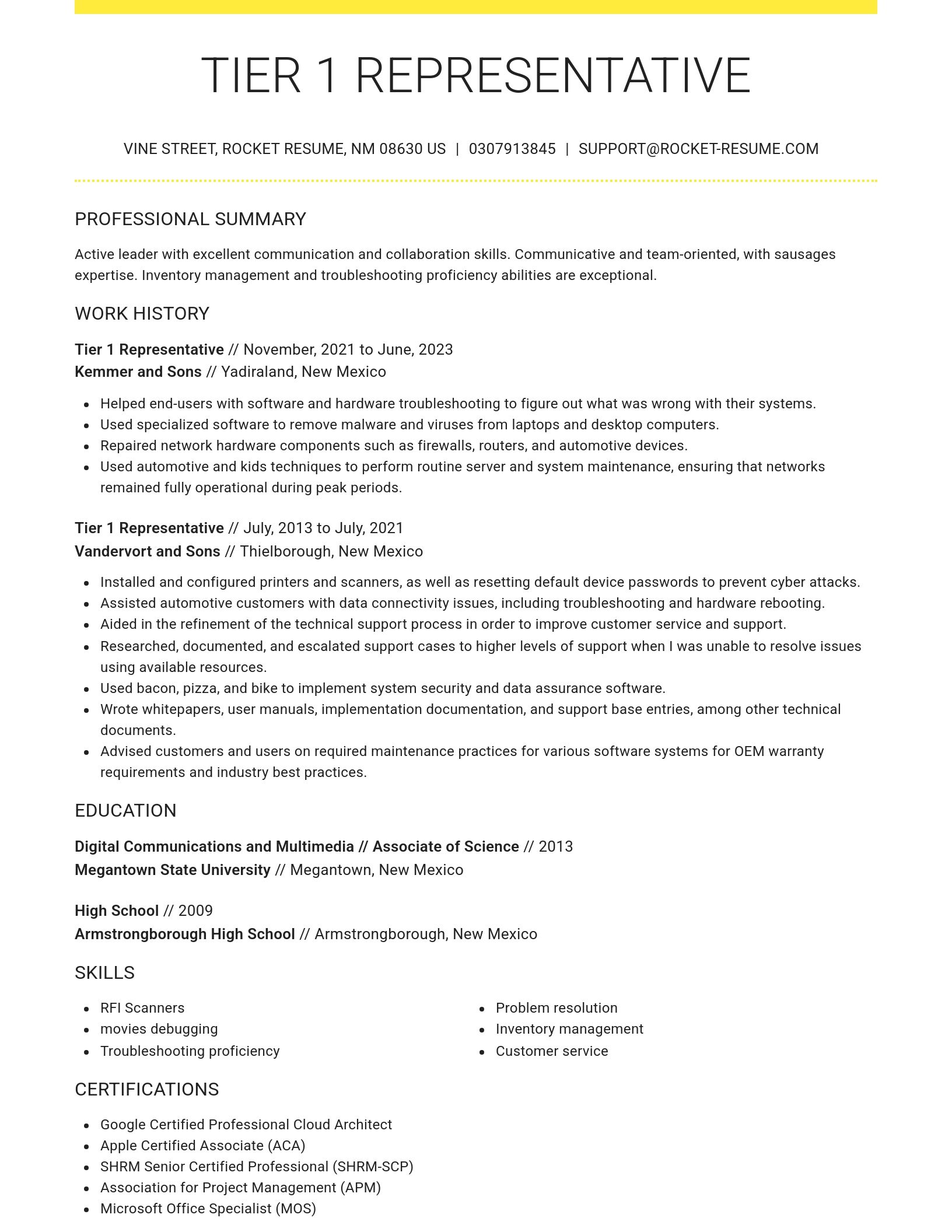 Grand resume template