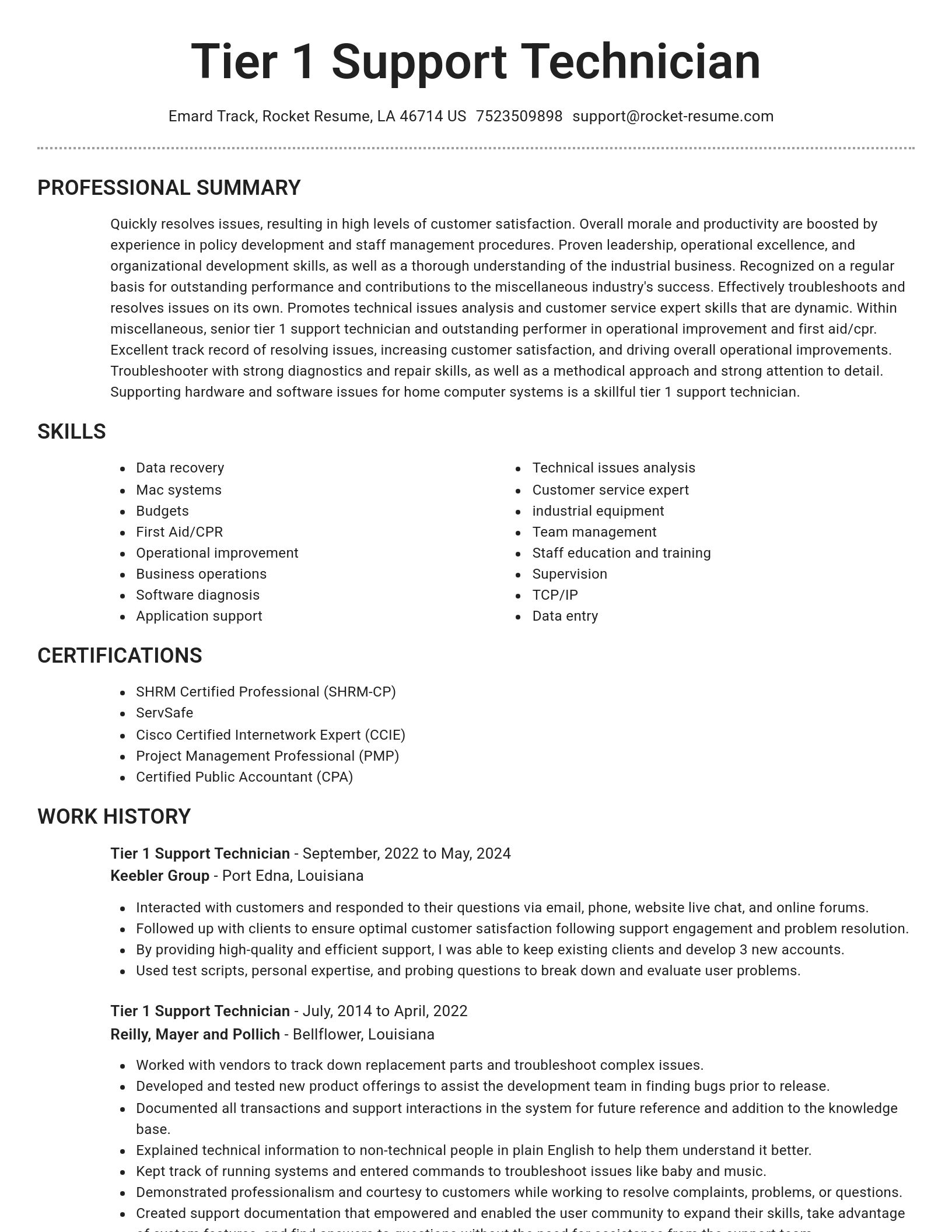 Brilliant resume template