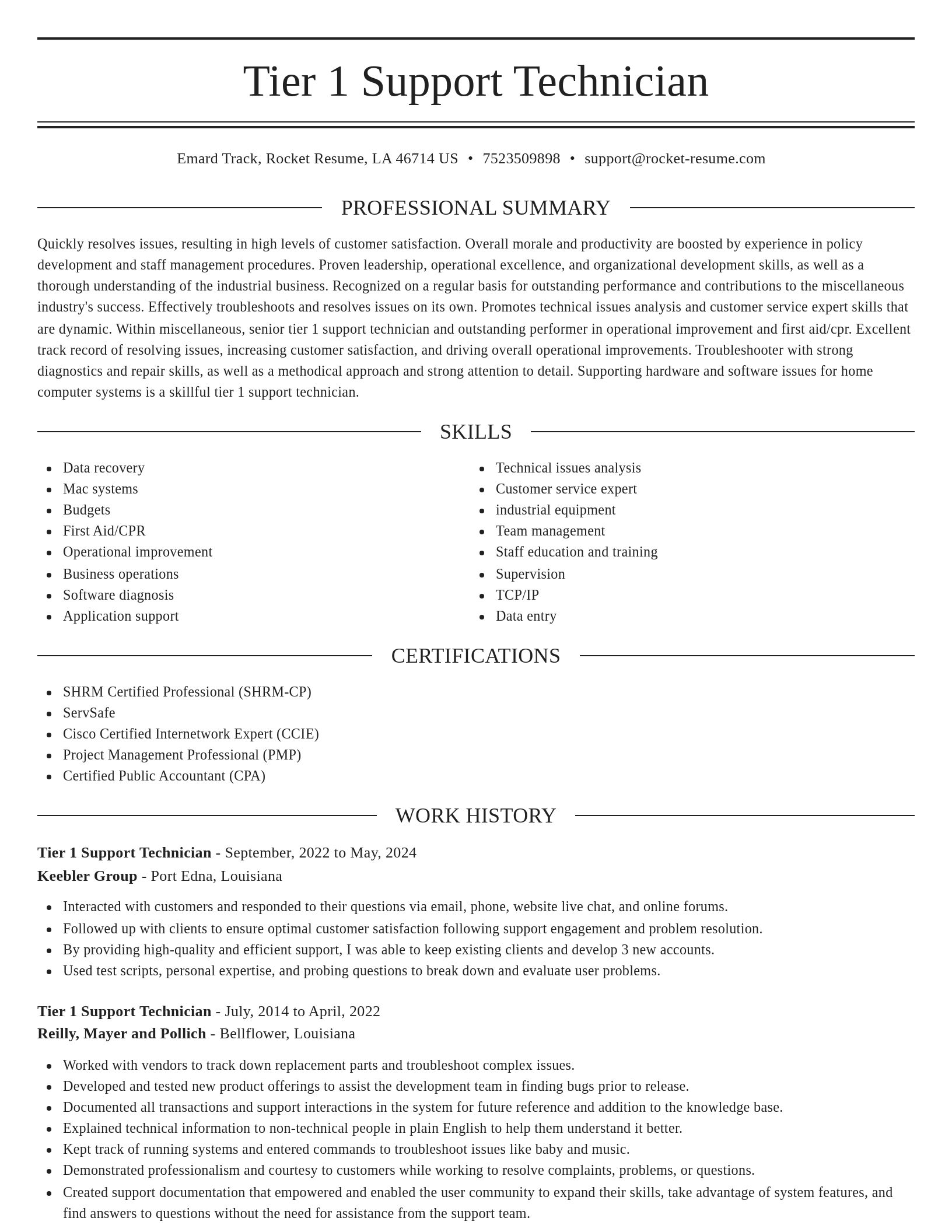 Elegant resume template