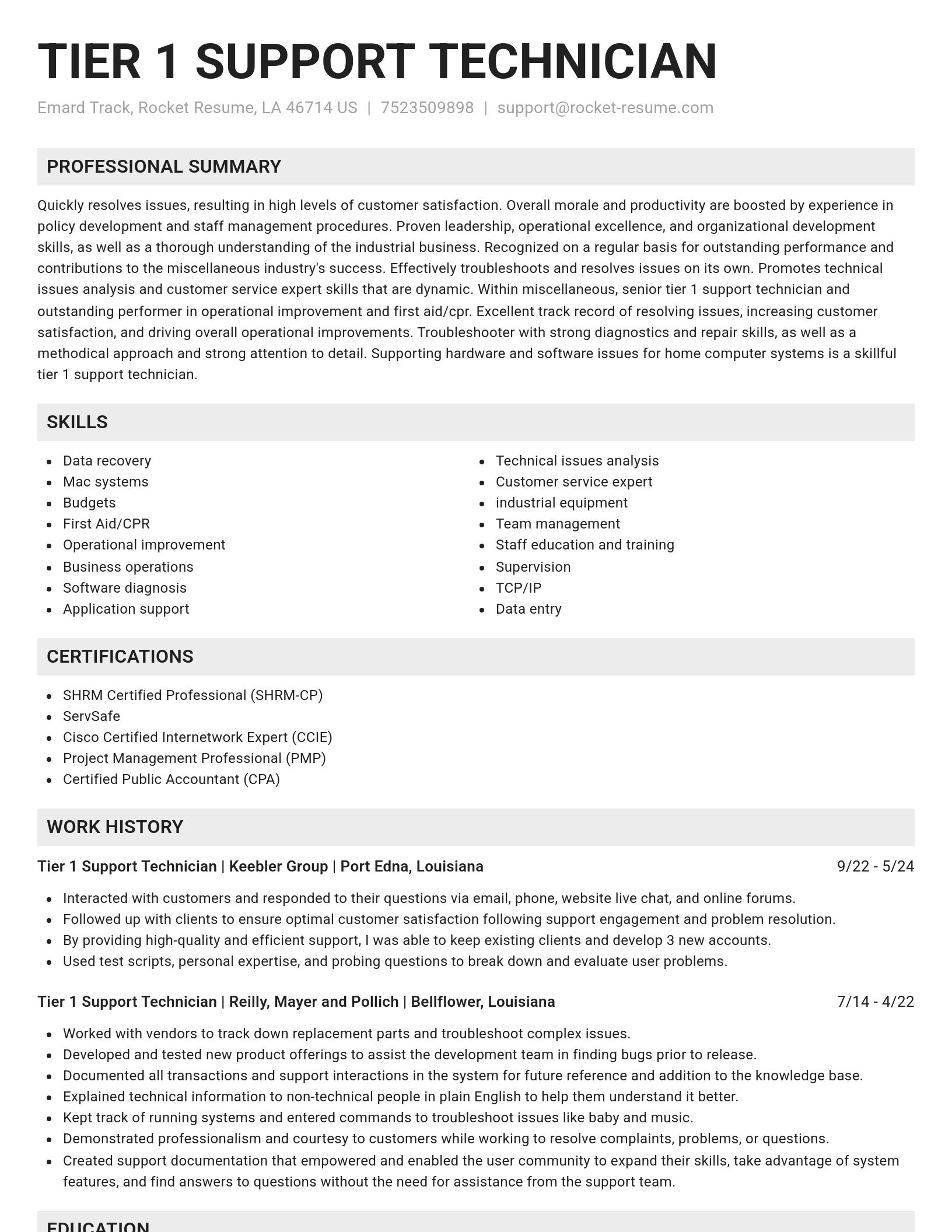 Genius resume template