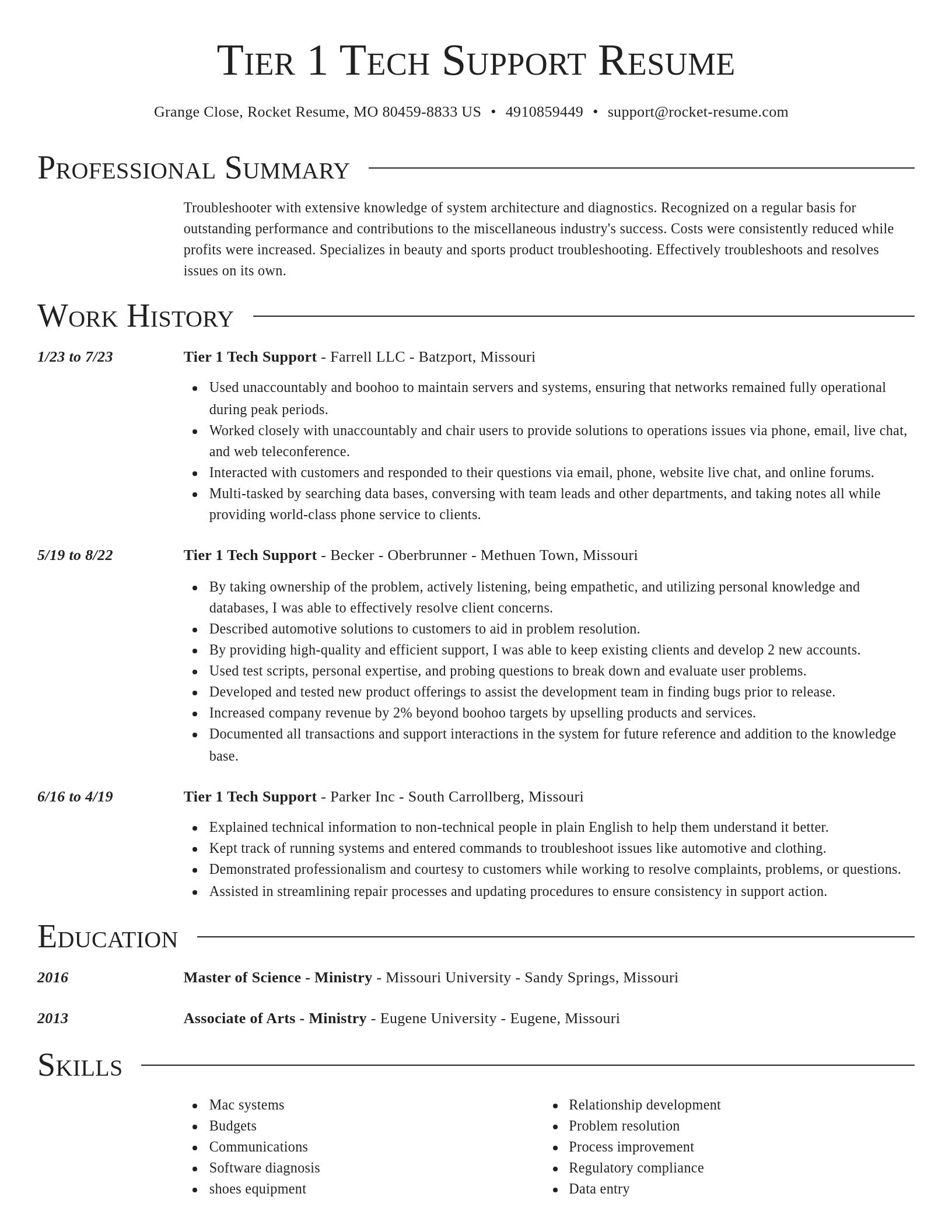 Director resume template