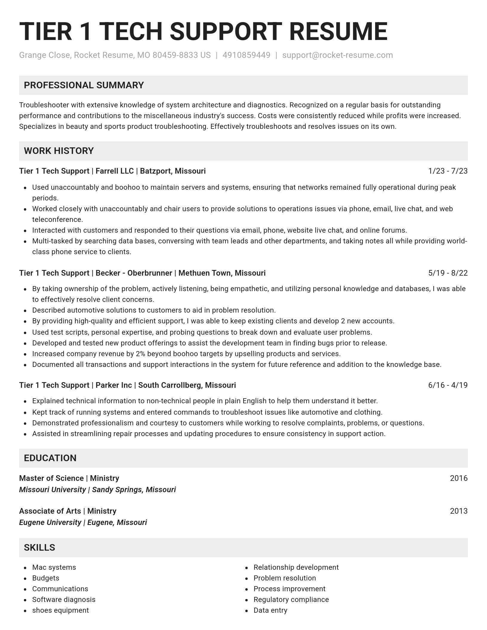 Genius resume template