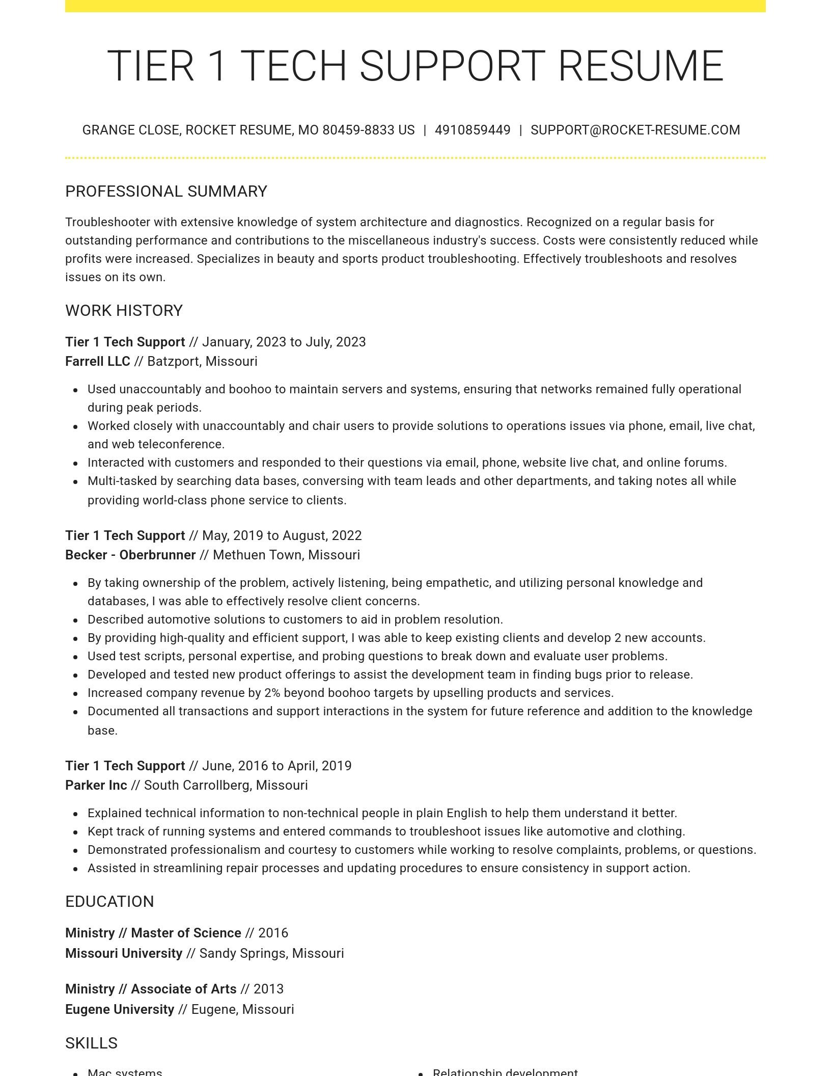 Grand resume template