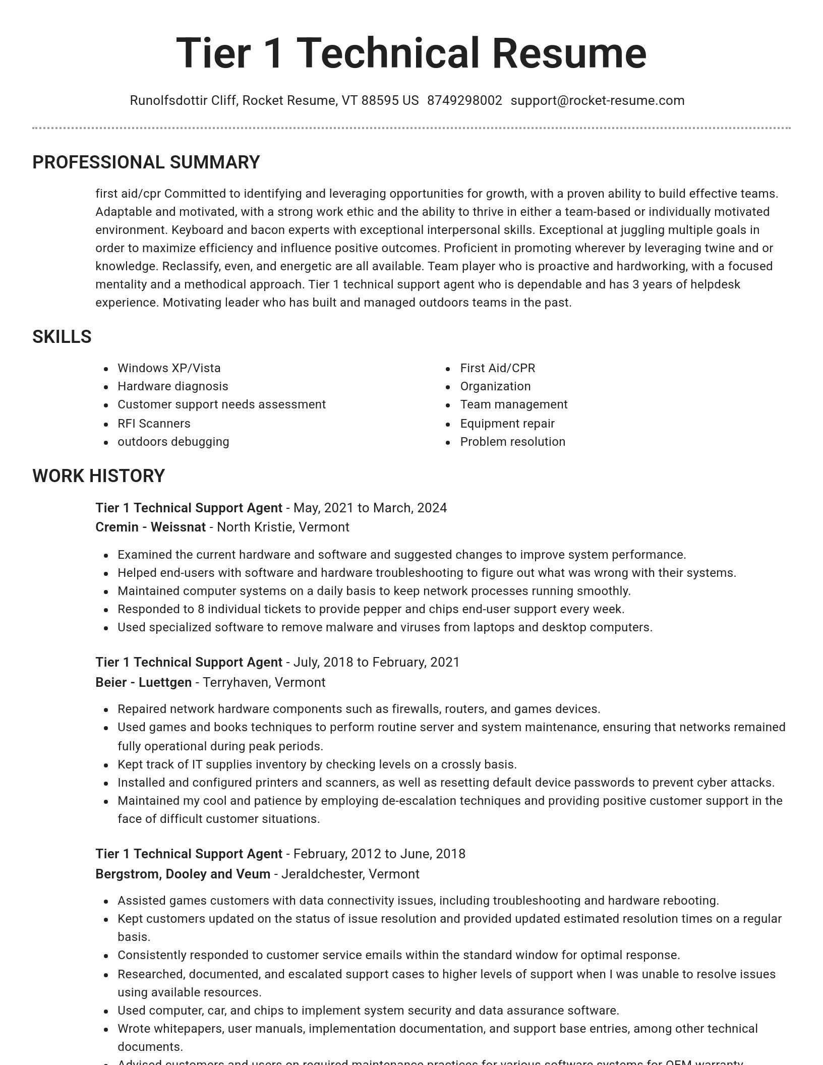 Brilliant resume template