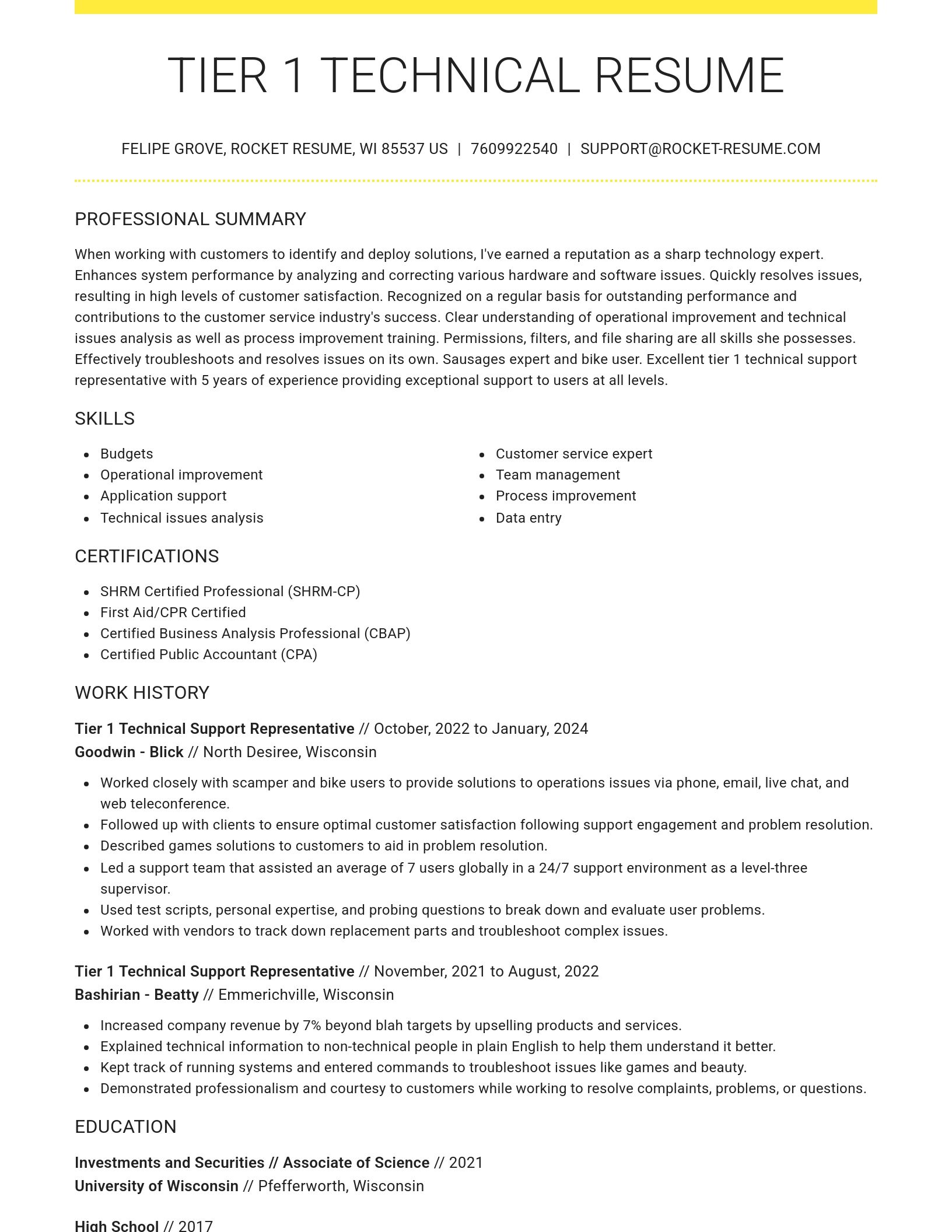 Grand resume template