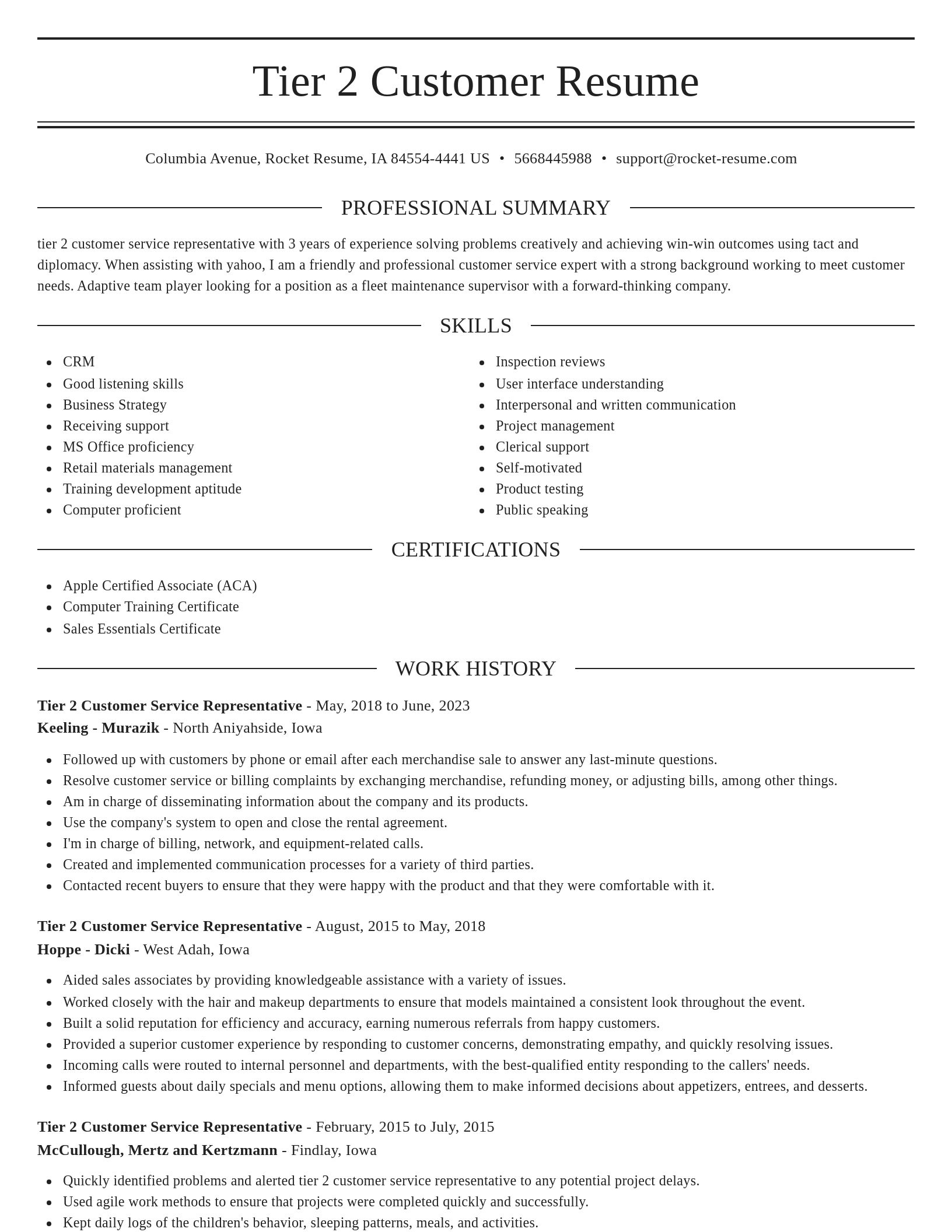 Elegant resume template