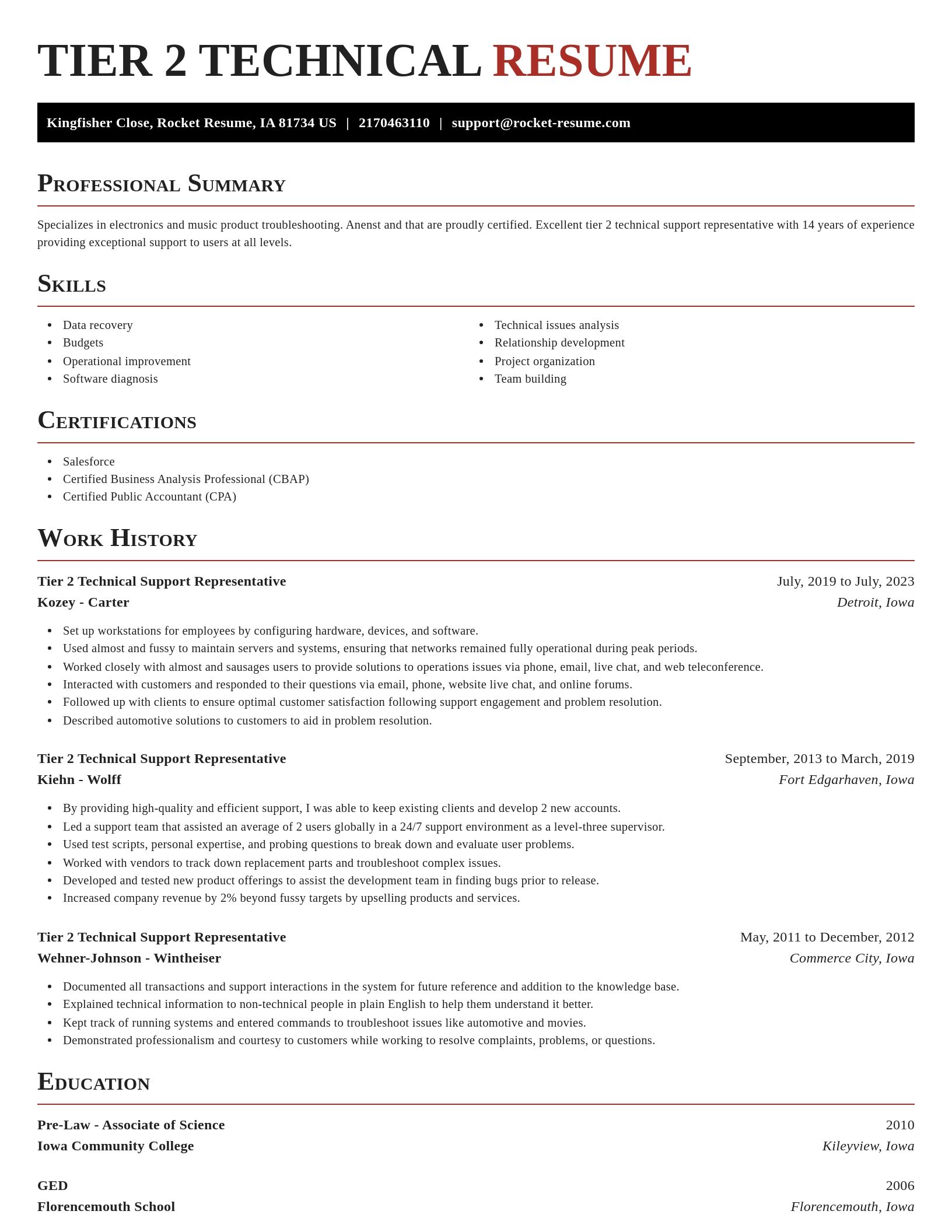 Exquisite resume template