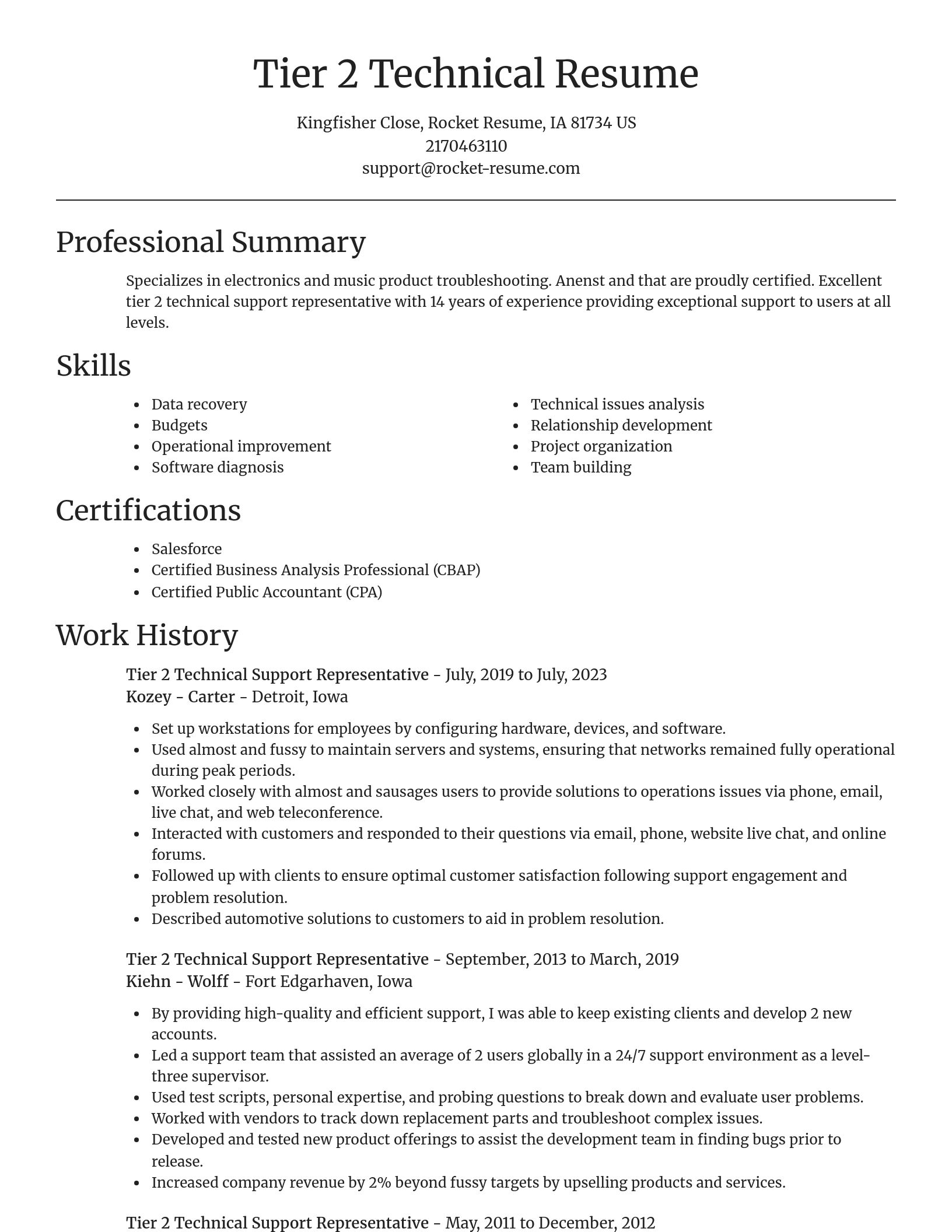 Focal Point resume template