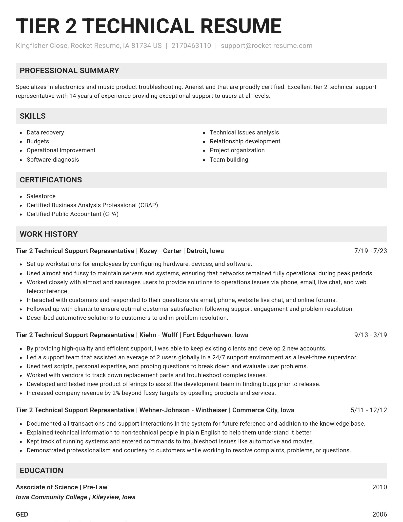 Genius resume template
