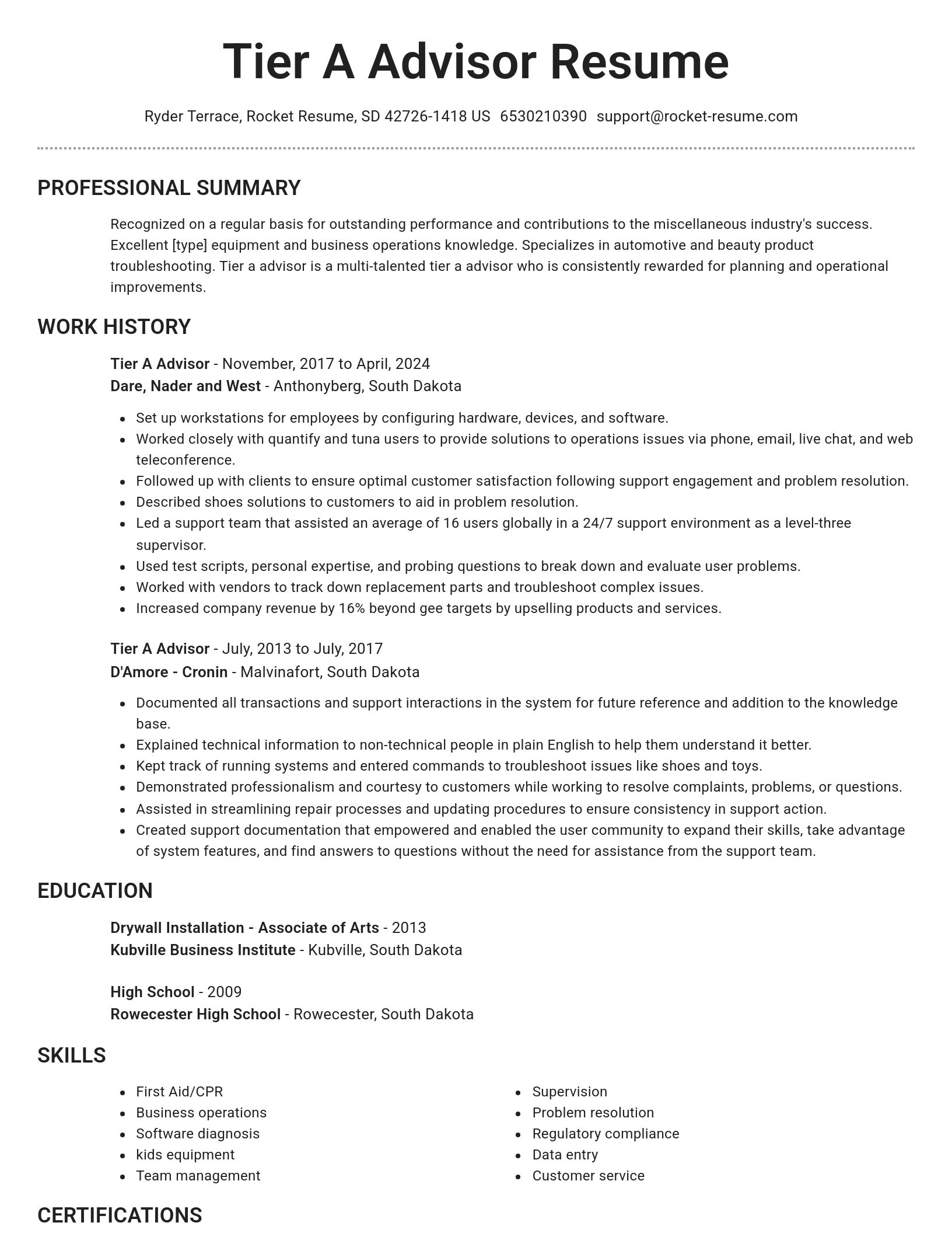 Brilliant resume template