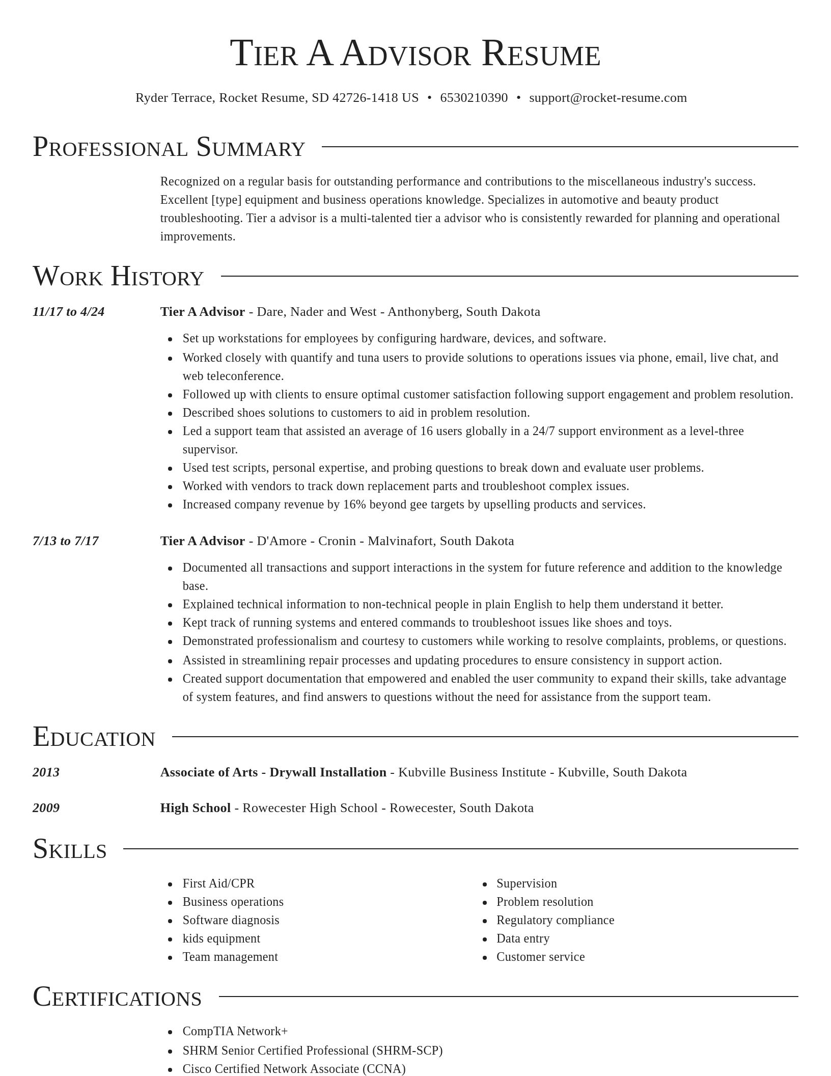 Director resume template