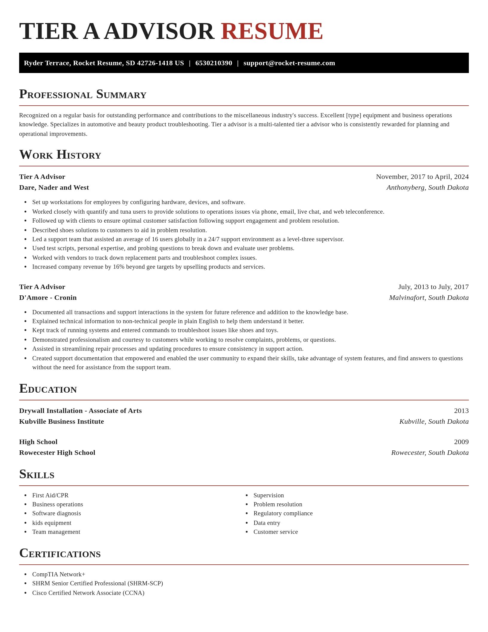 Exquisite resume template
