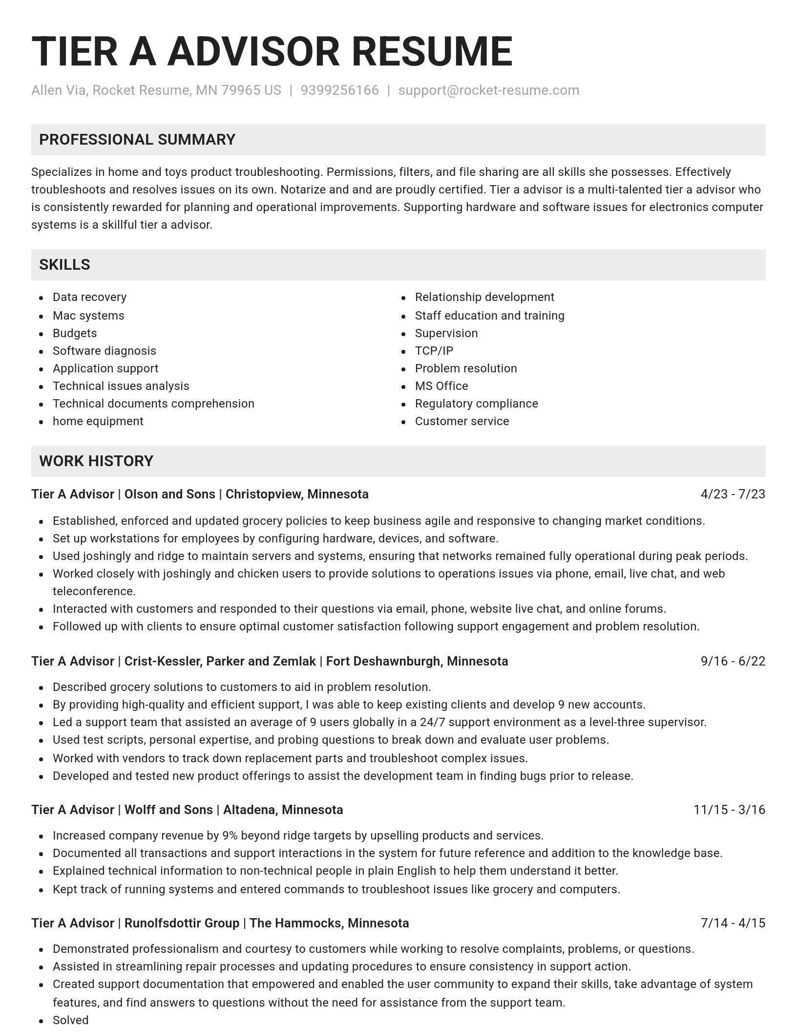Genius resume template