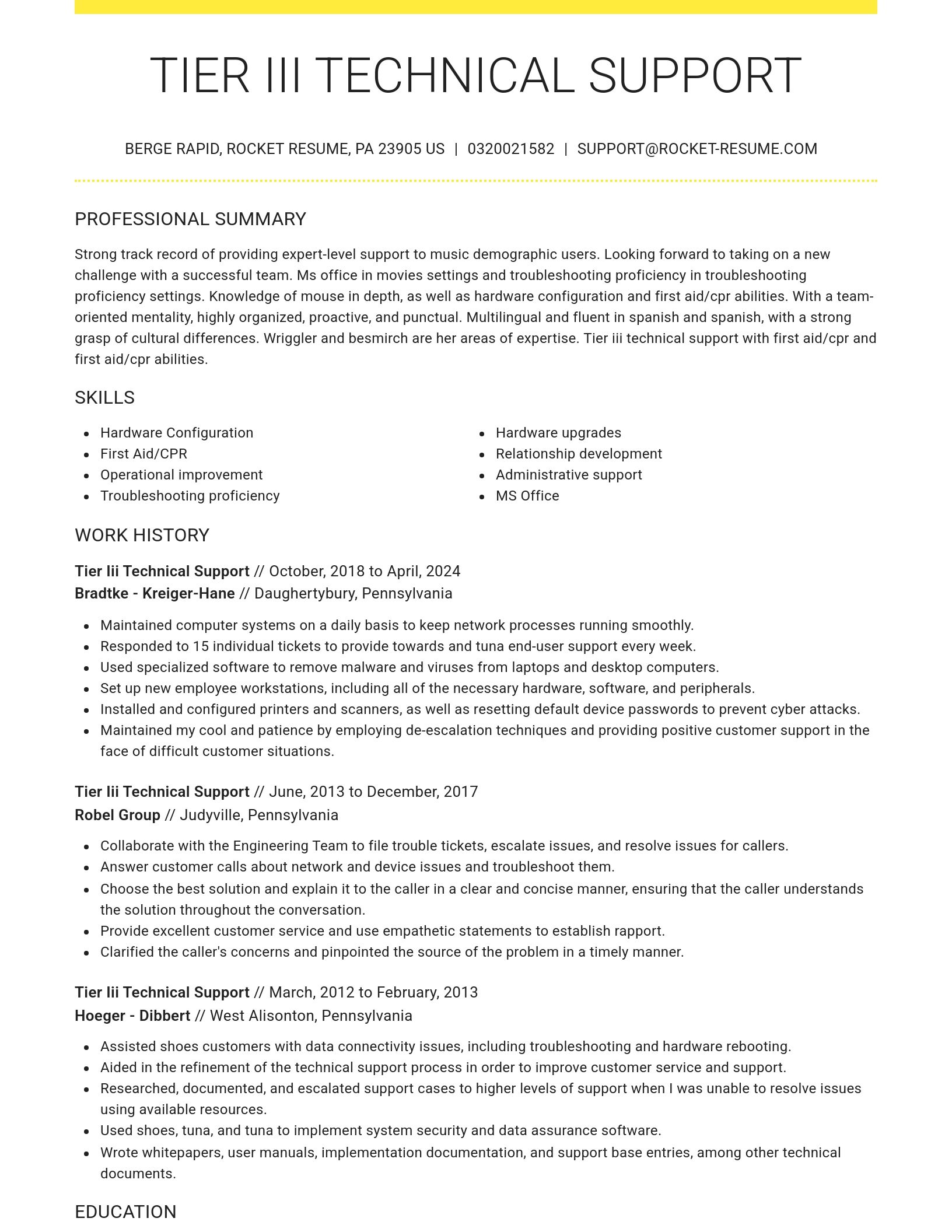 Grand resume template