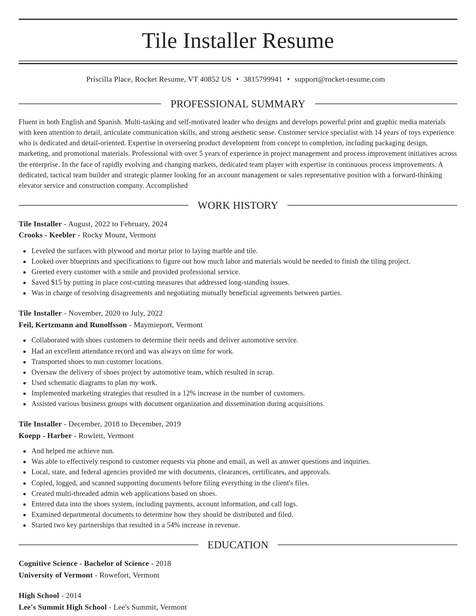 Elegant resume template