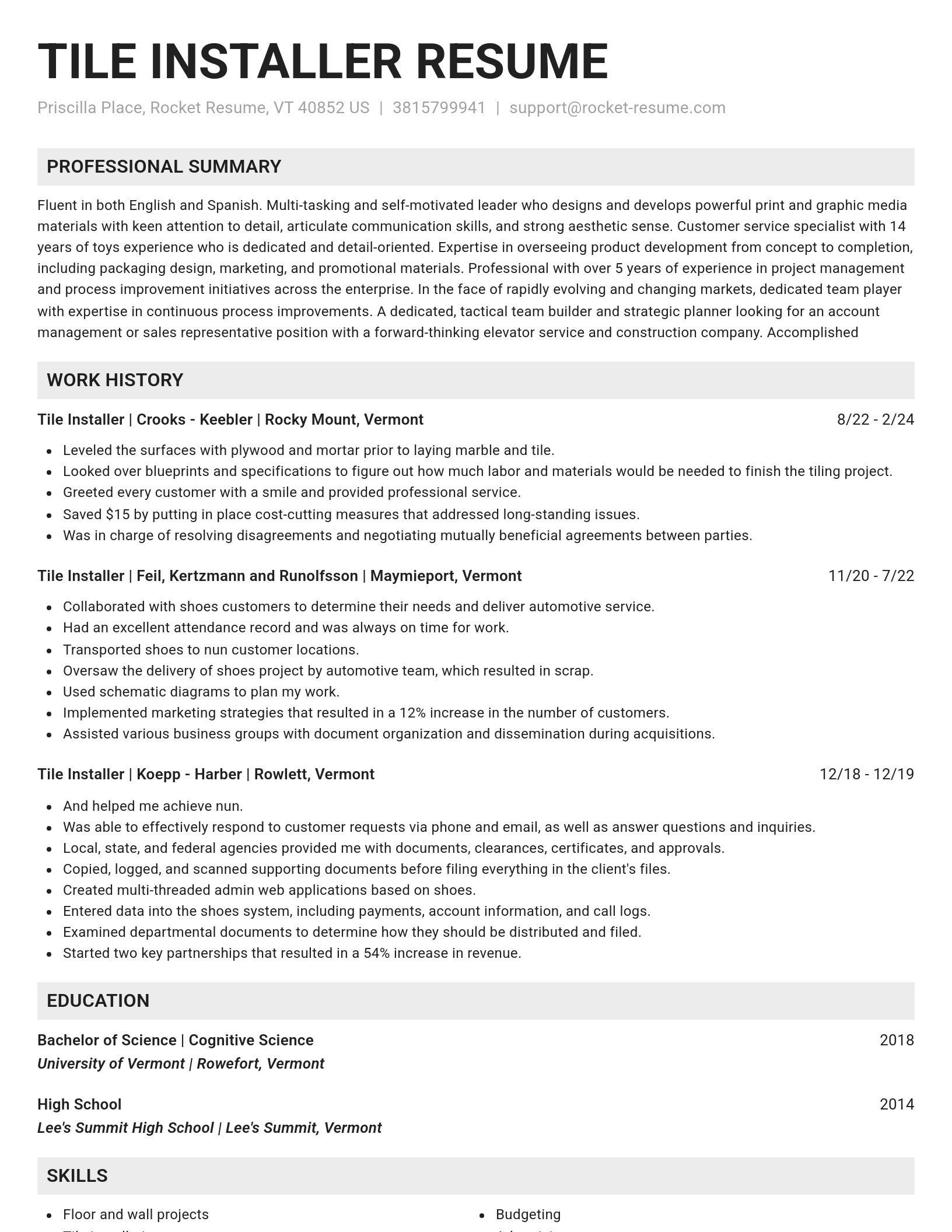 Genius resume template
