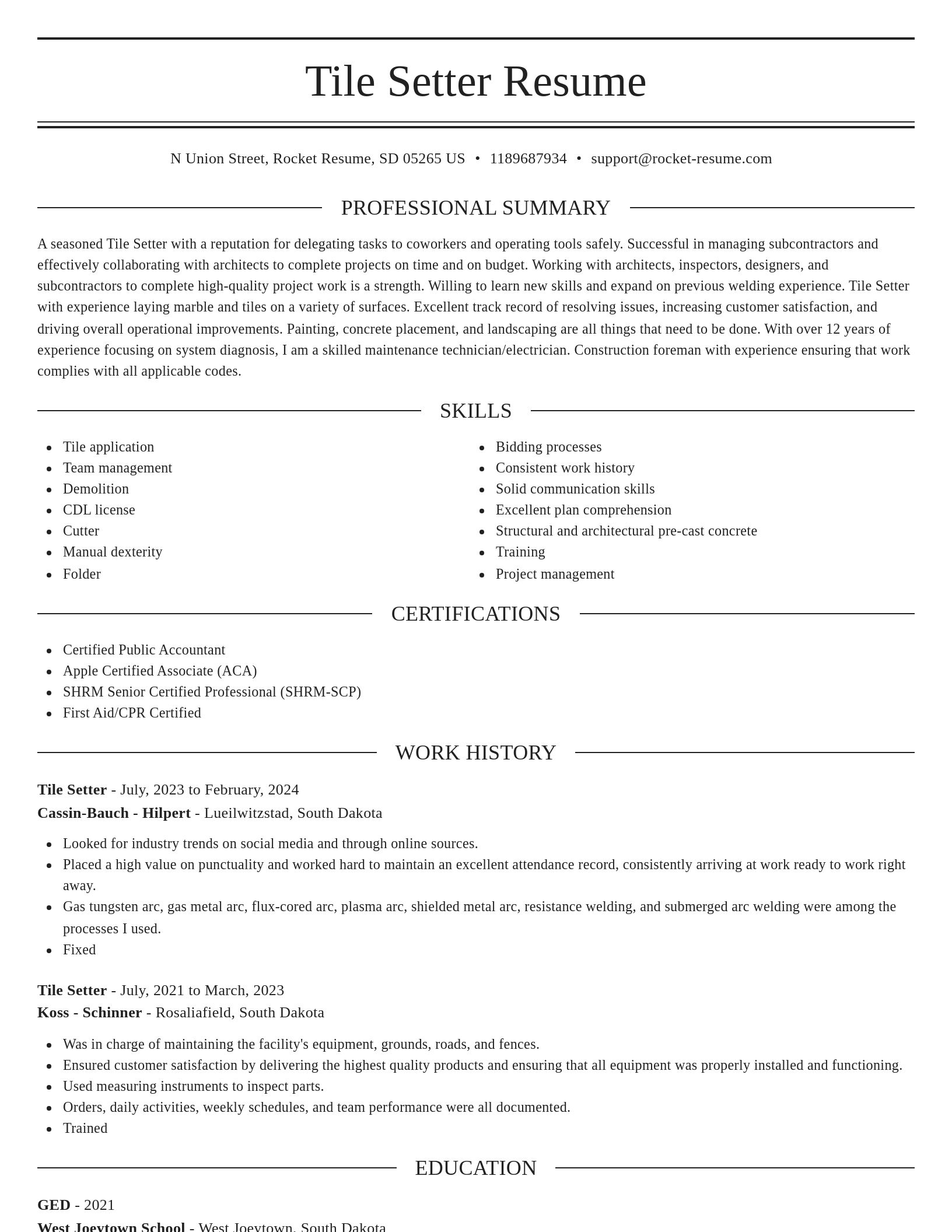 Elegant resume template