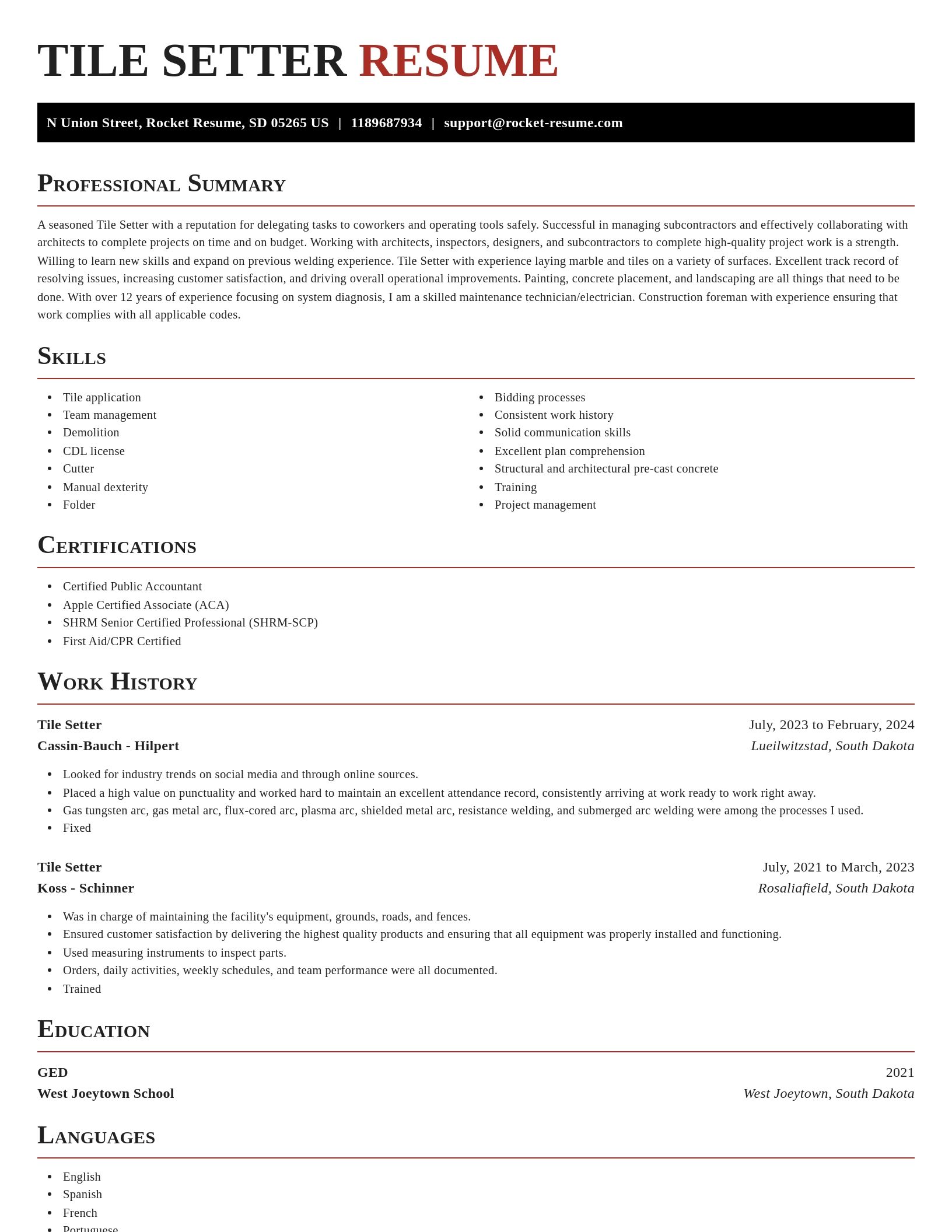 Exquisite resume template