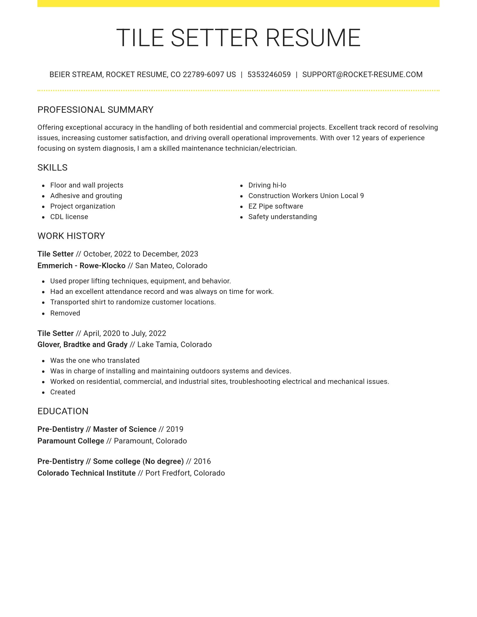 Grand resume template
