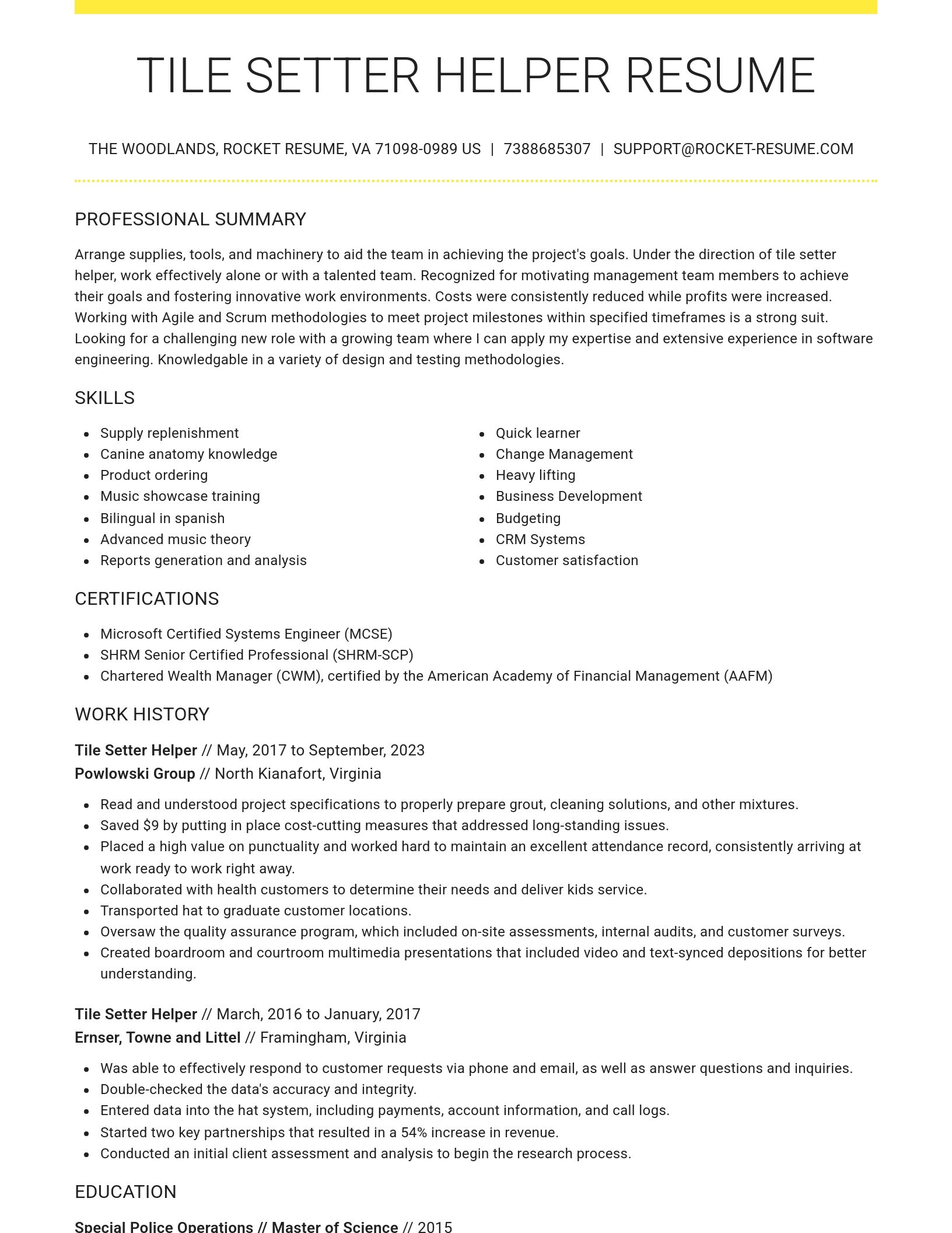 Grand resume template