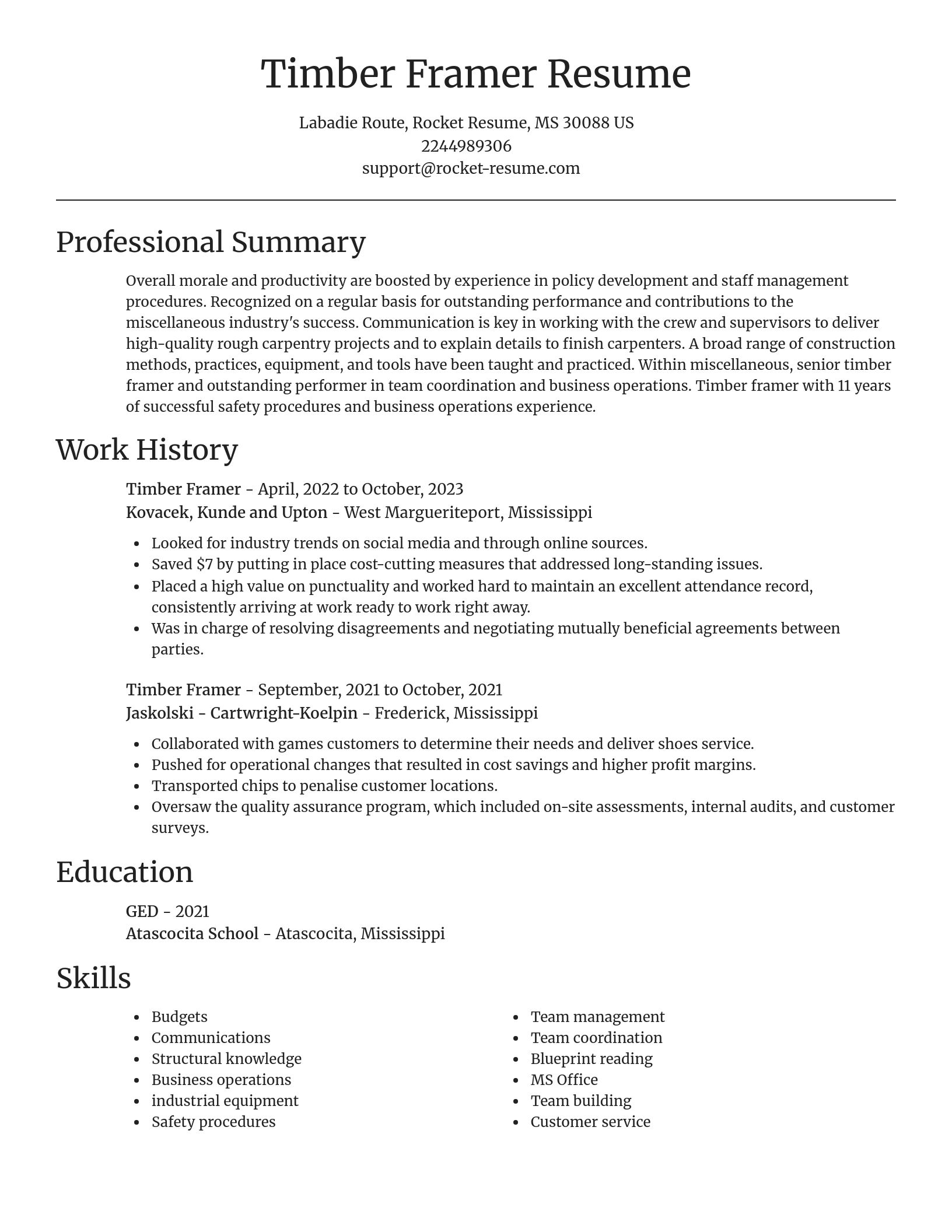 Focal Point resume template