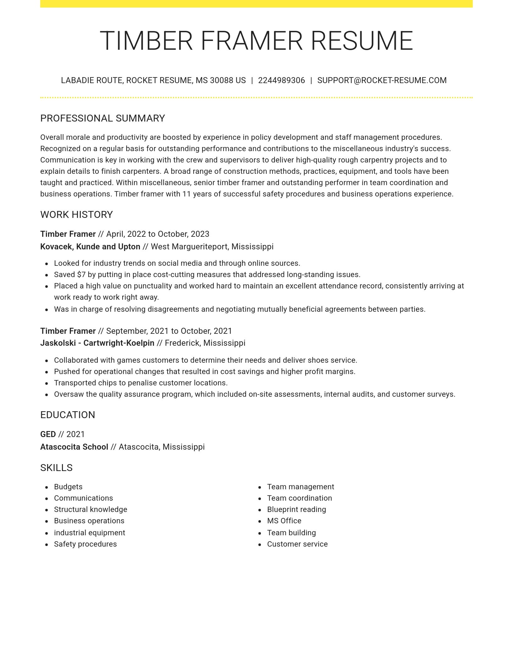Grand resume template