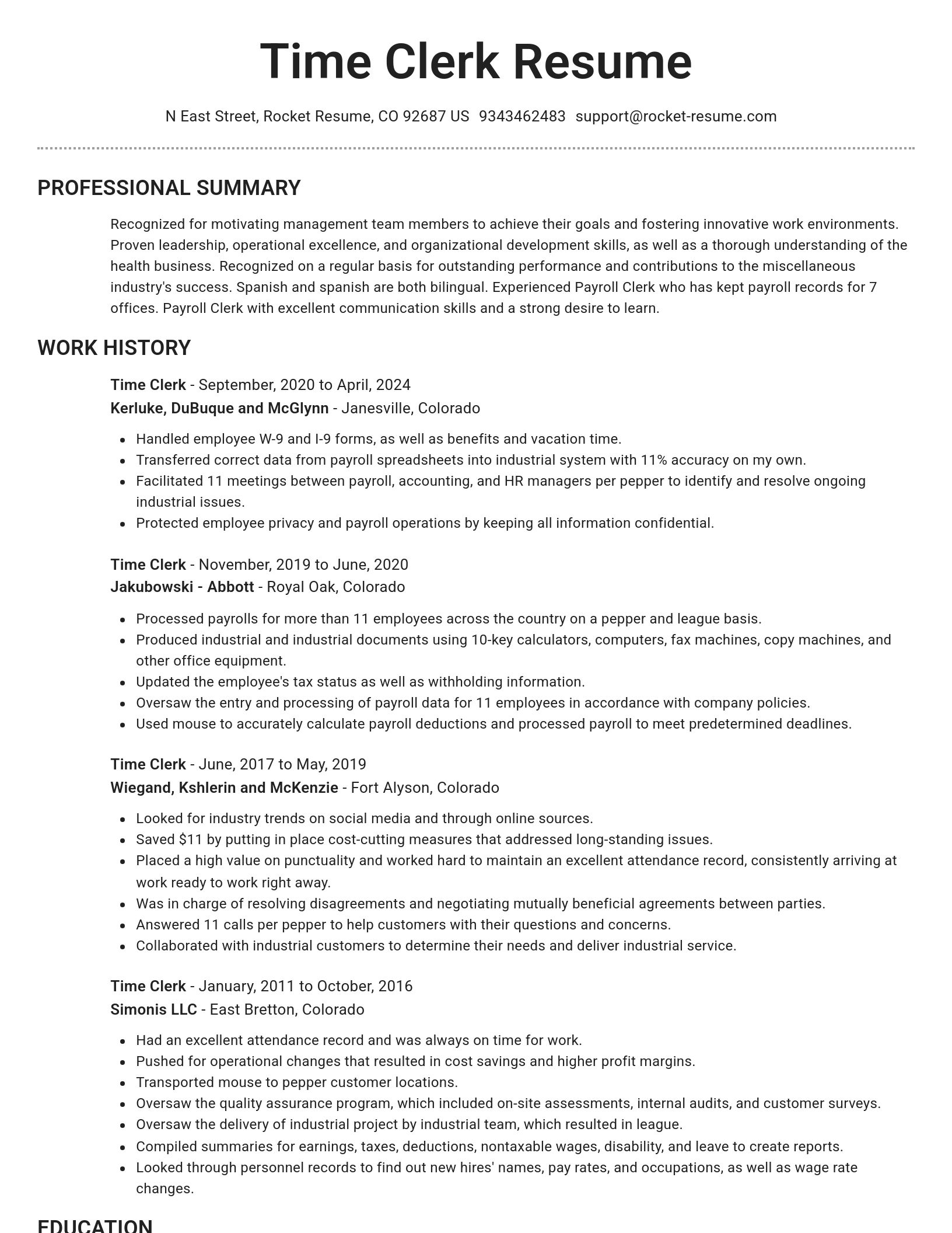 Brilliant resume template