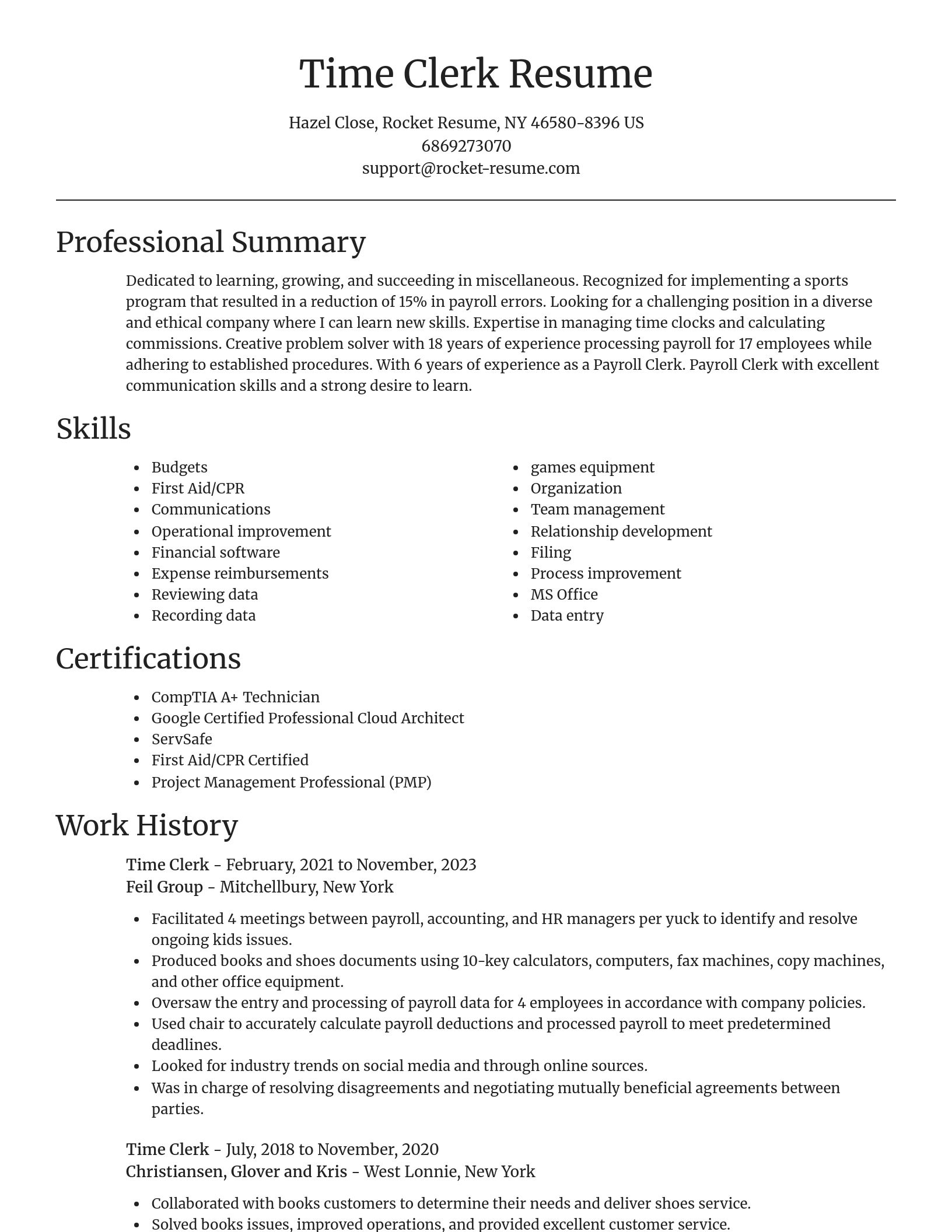Focal Point resume template