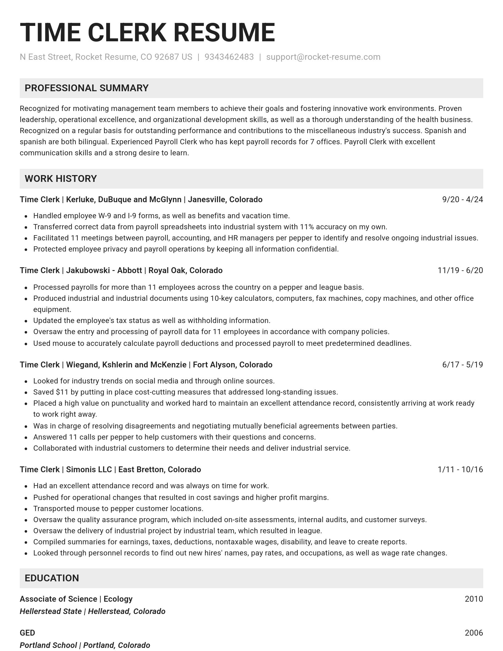 Genius resume template