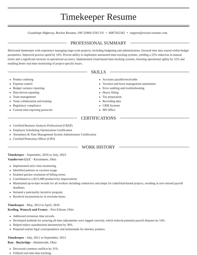 Elegant resume template