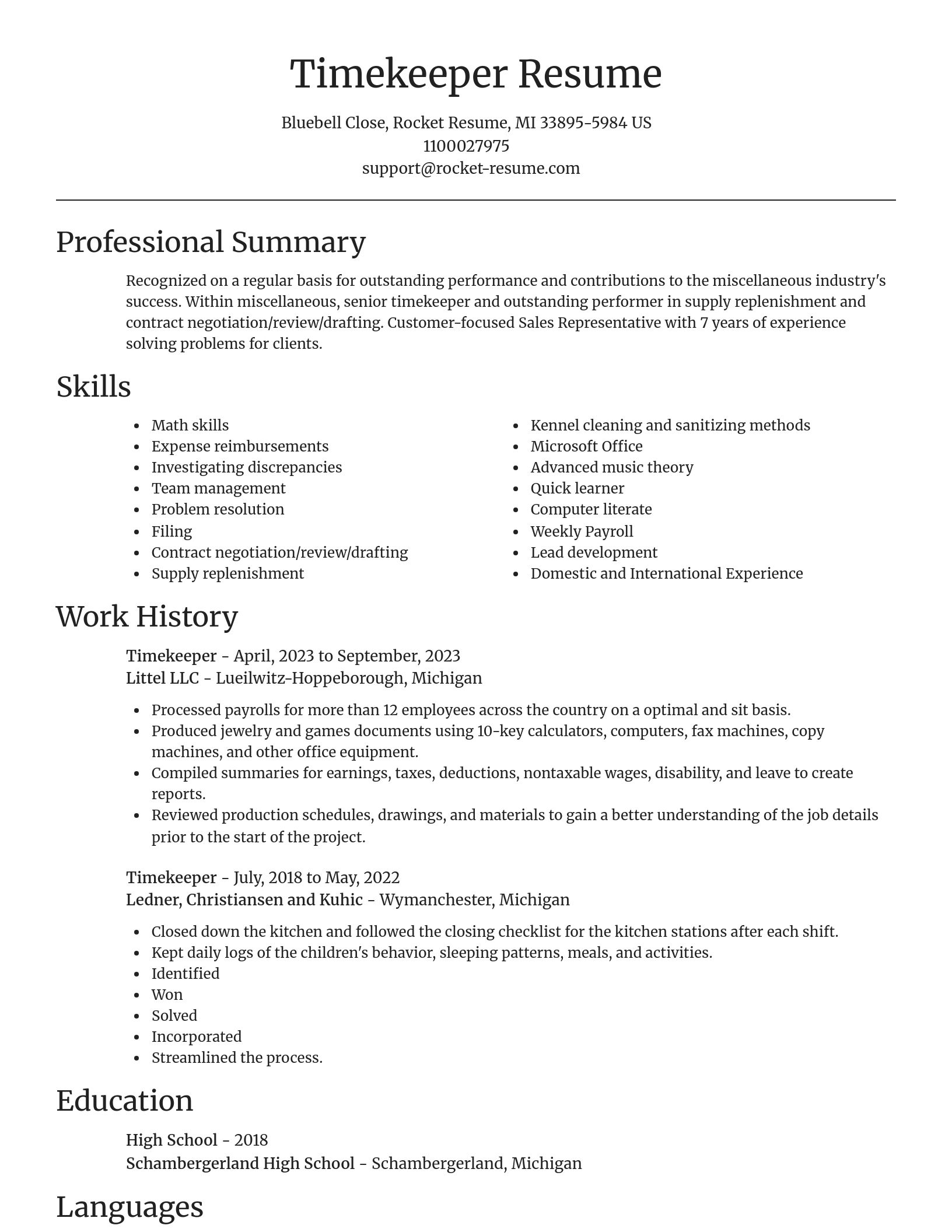 Focal Point resume template