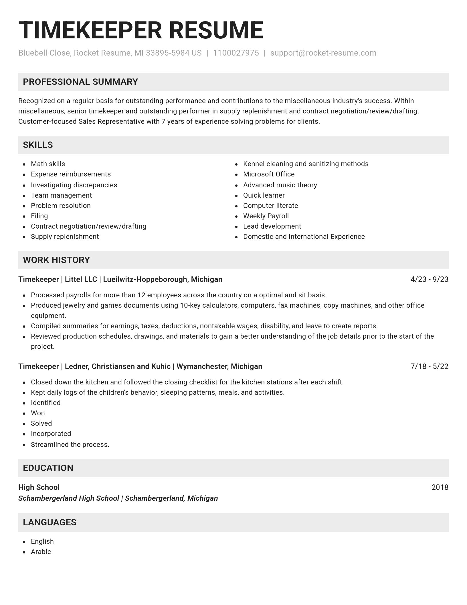 Genius resume template