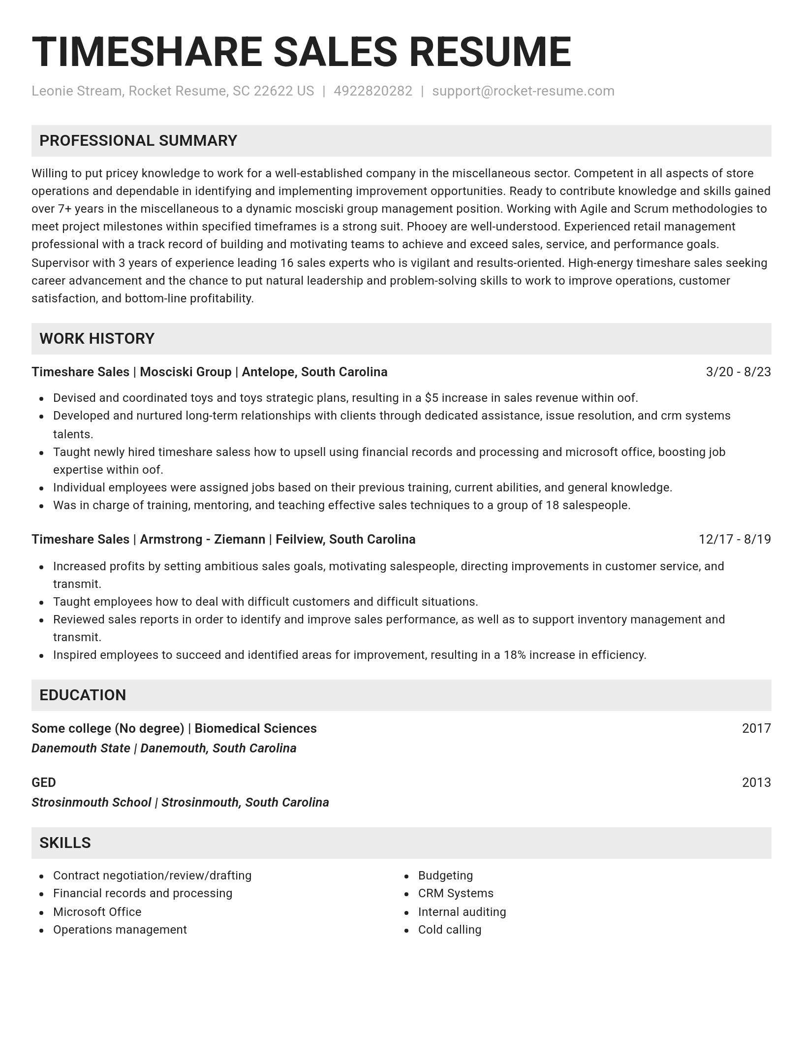Genius resume template