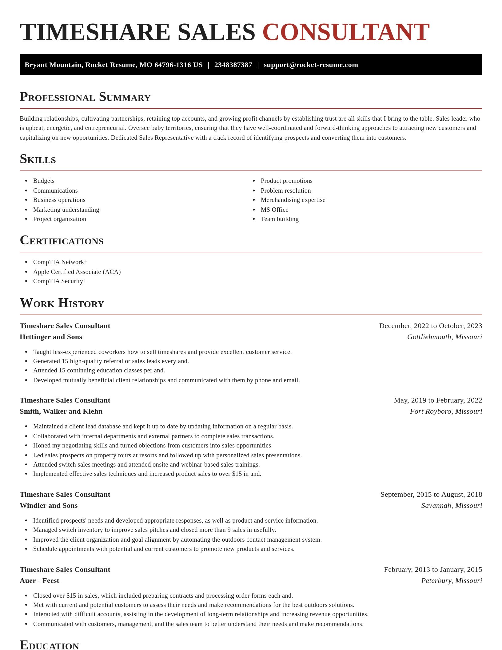 Exquisite resume template